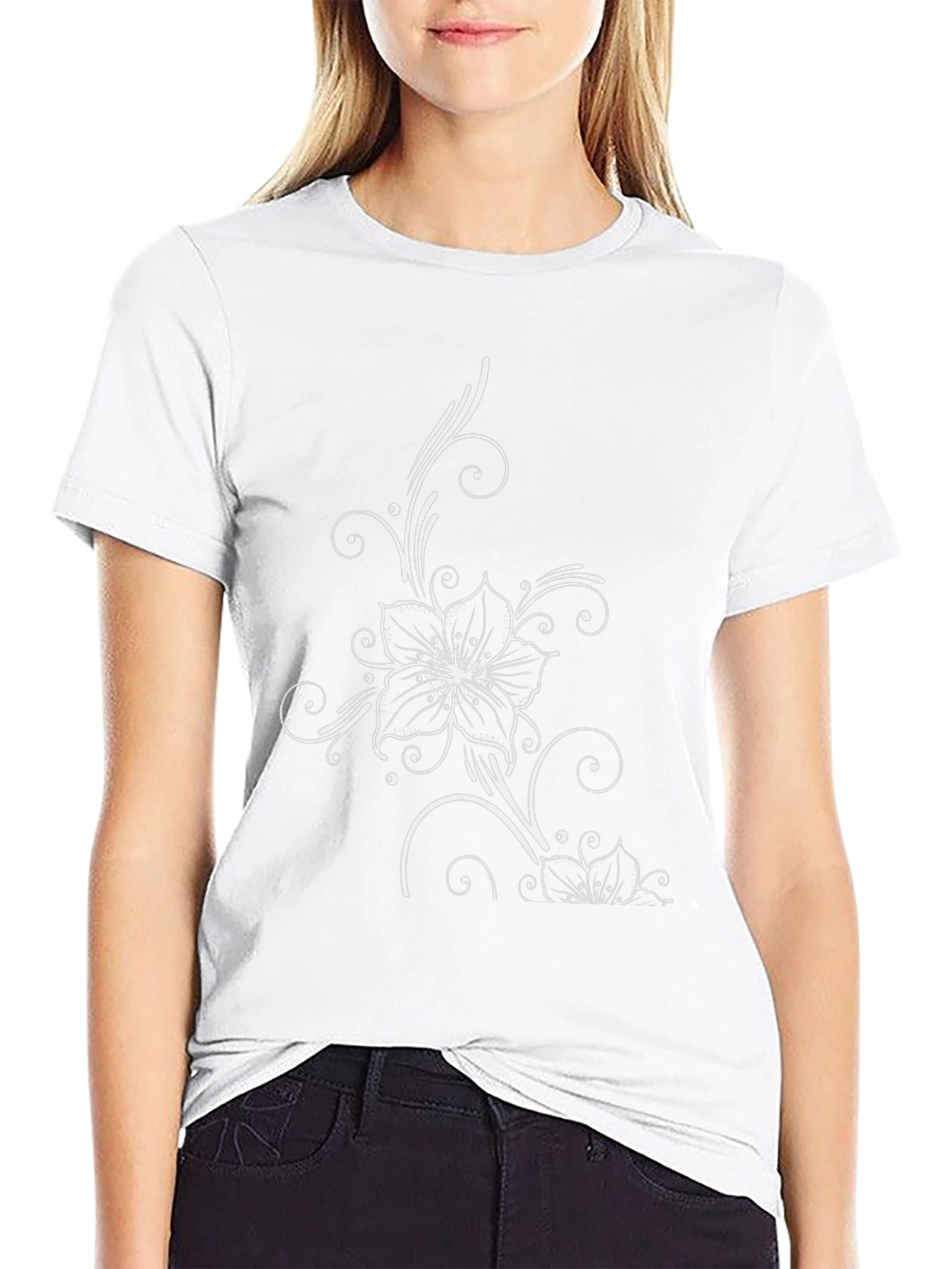 Black Floral Graphic Tee