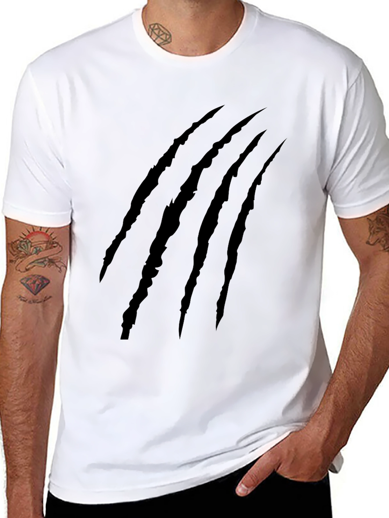 Claw Mark Graphic Tee - Mens Black T-Shirt