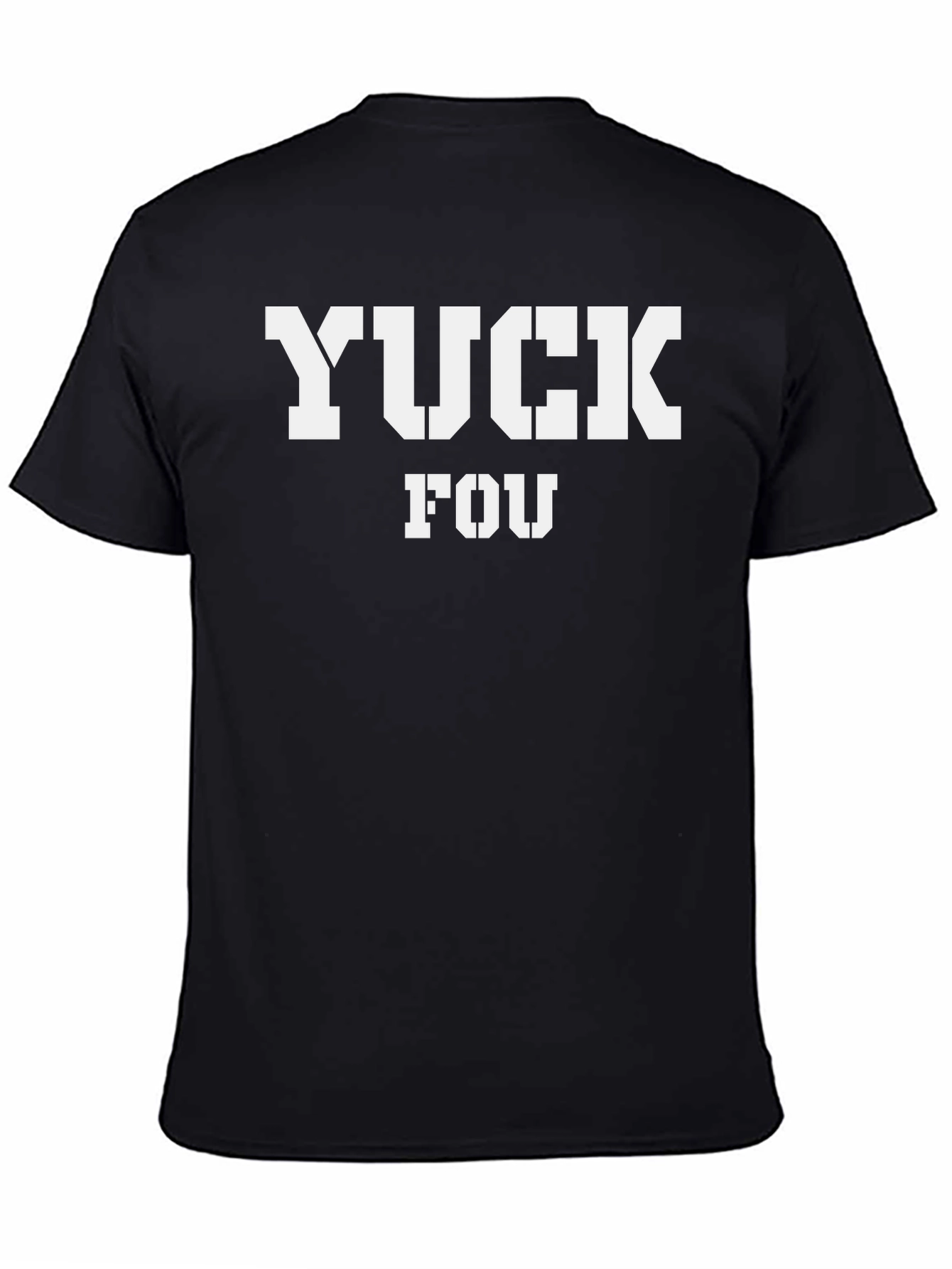 YUCK FOU Black Graphic Tee