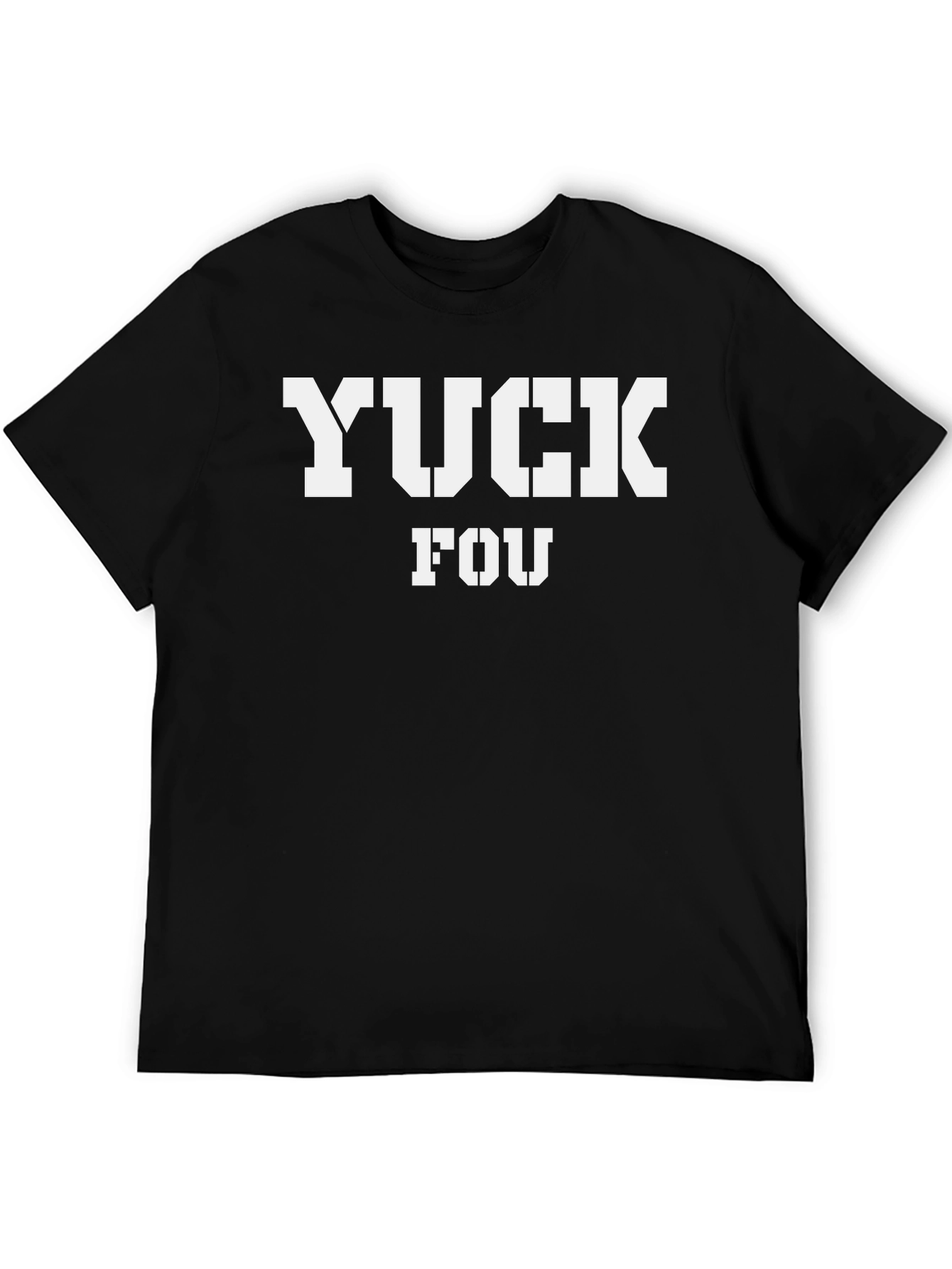 YUCK FOU Black Graphic Tee