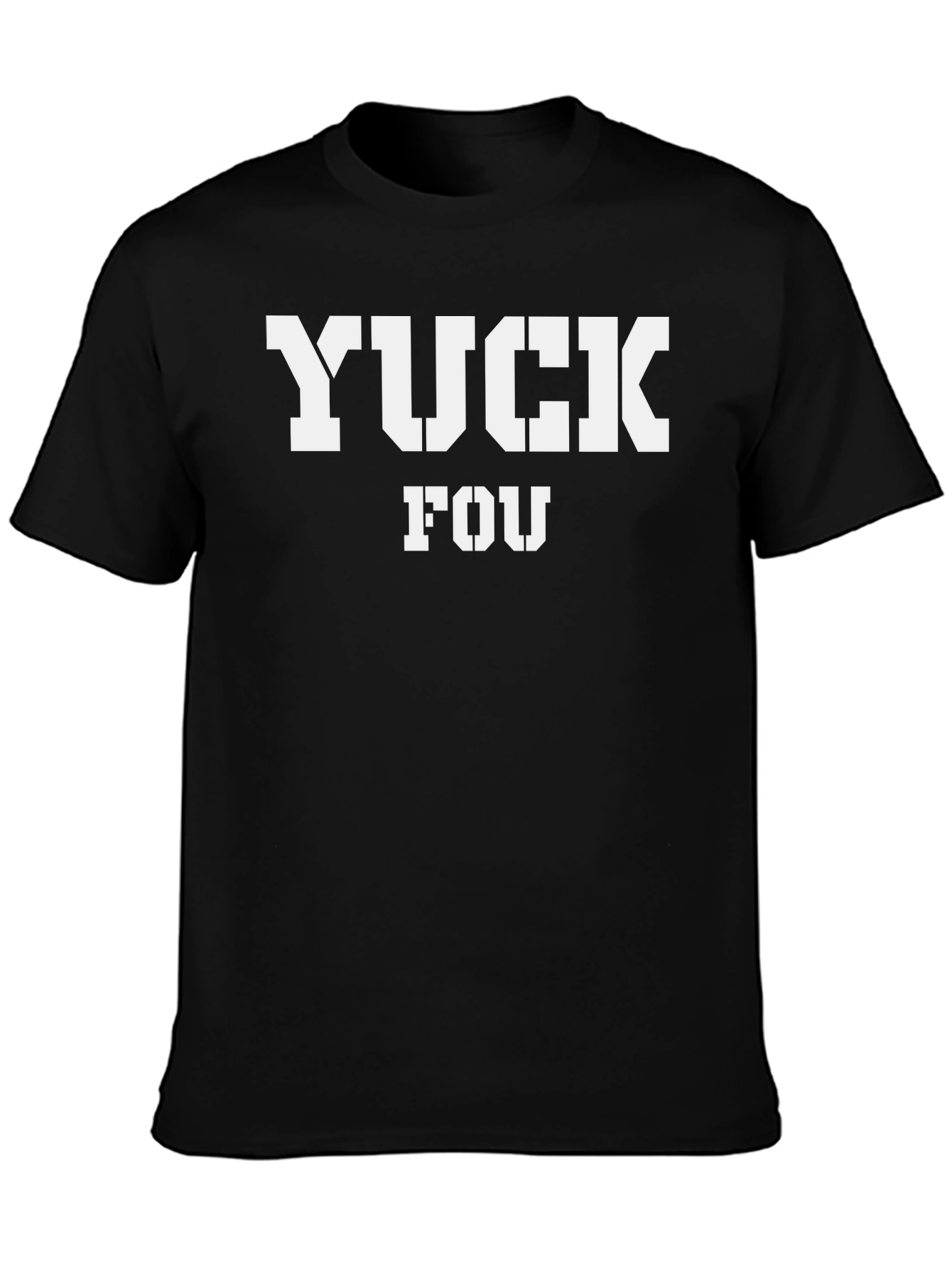 YUCK FOU Black Graphic Tee