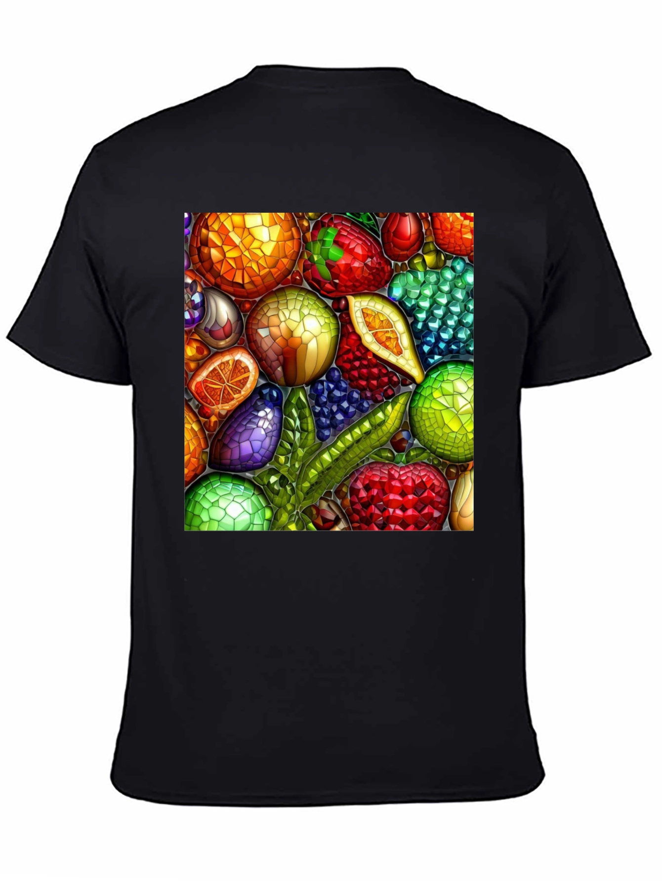 Fruit Mosaic Graphic T-Shirt