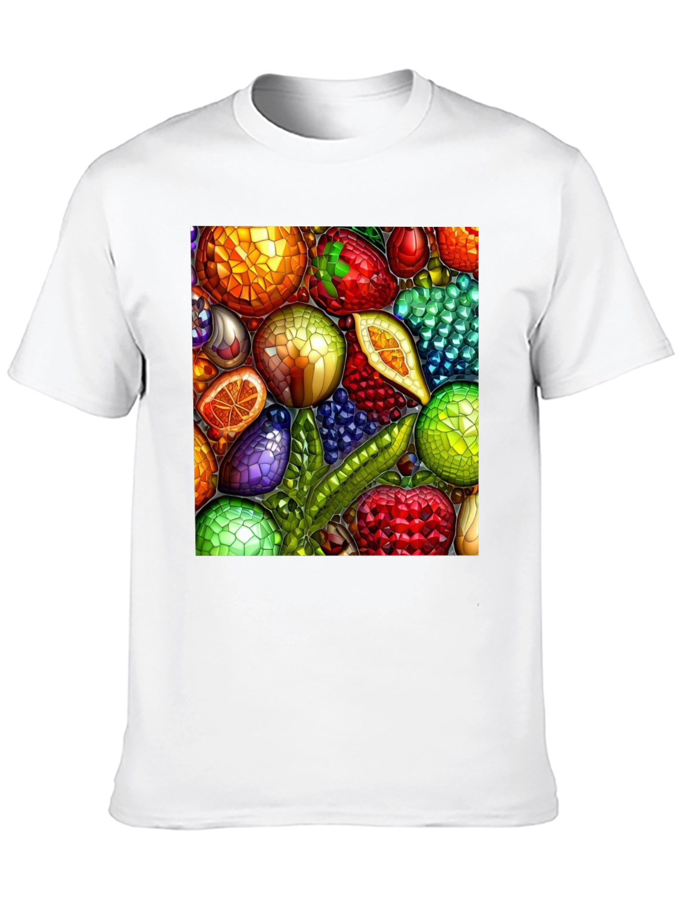 Fruit Mosaic Graphic T-Shirt