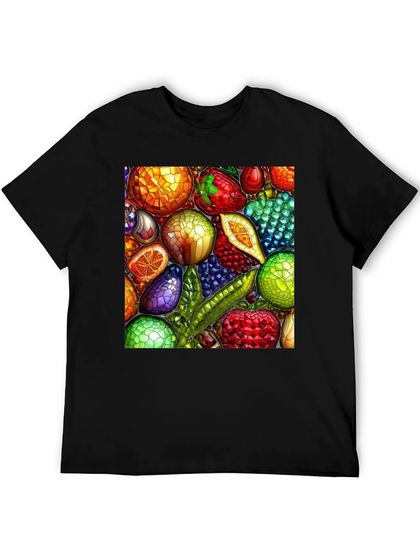 Fruit Mosaic Graphic T-Shirt