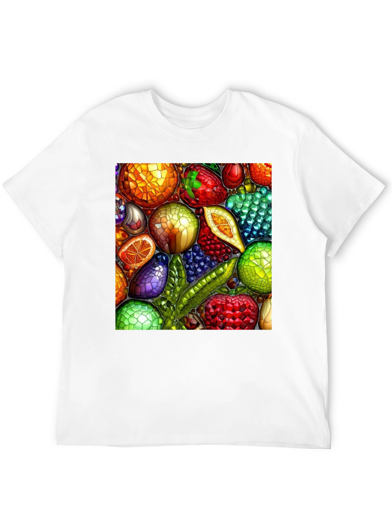 Fruit Mosaic Graphic T-Shirt