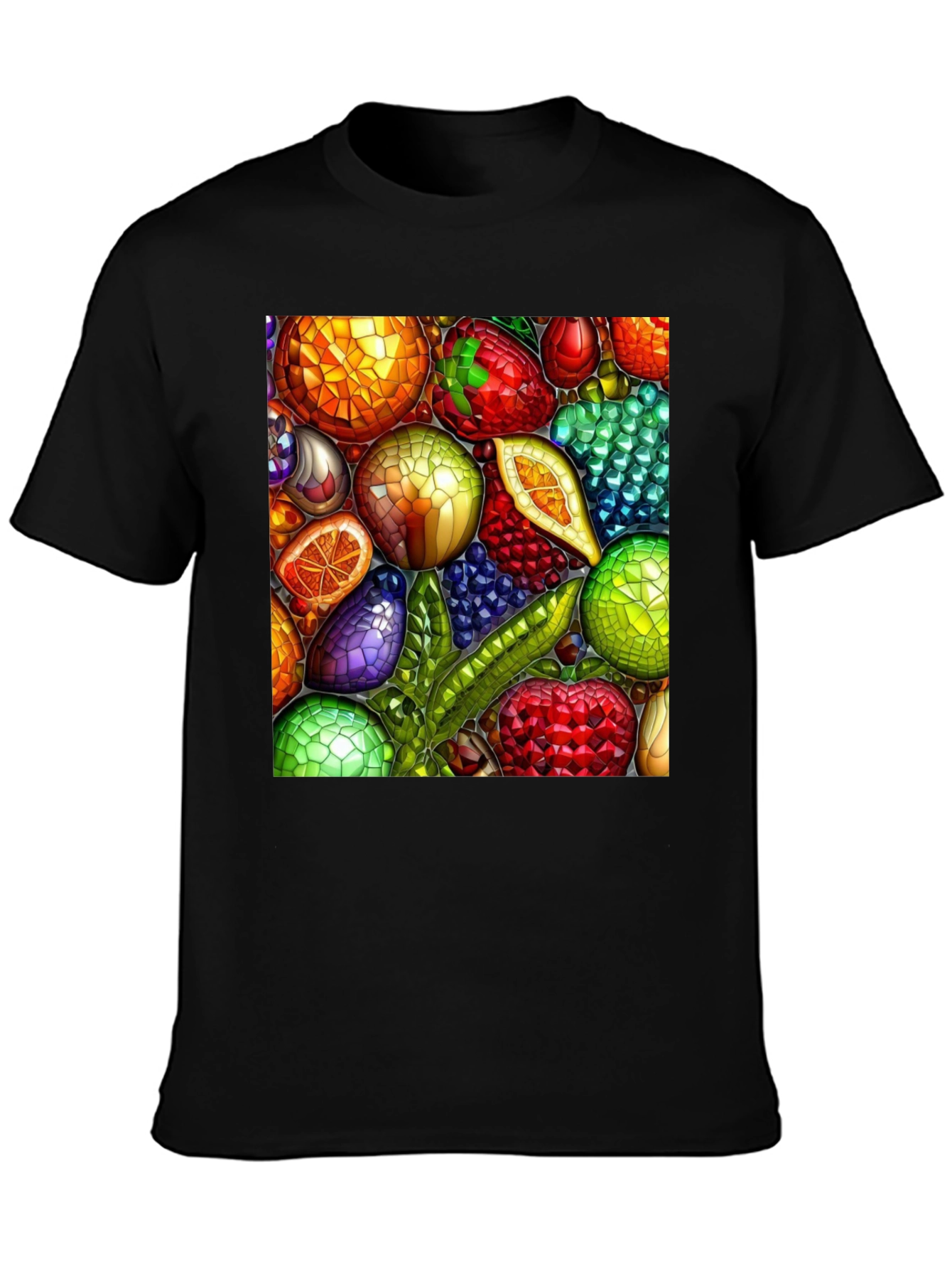 Fruit Mosaic Graphic T-Shirt