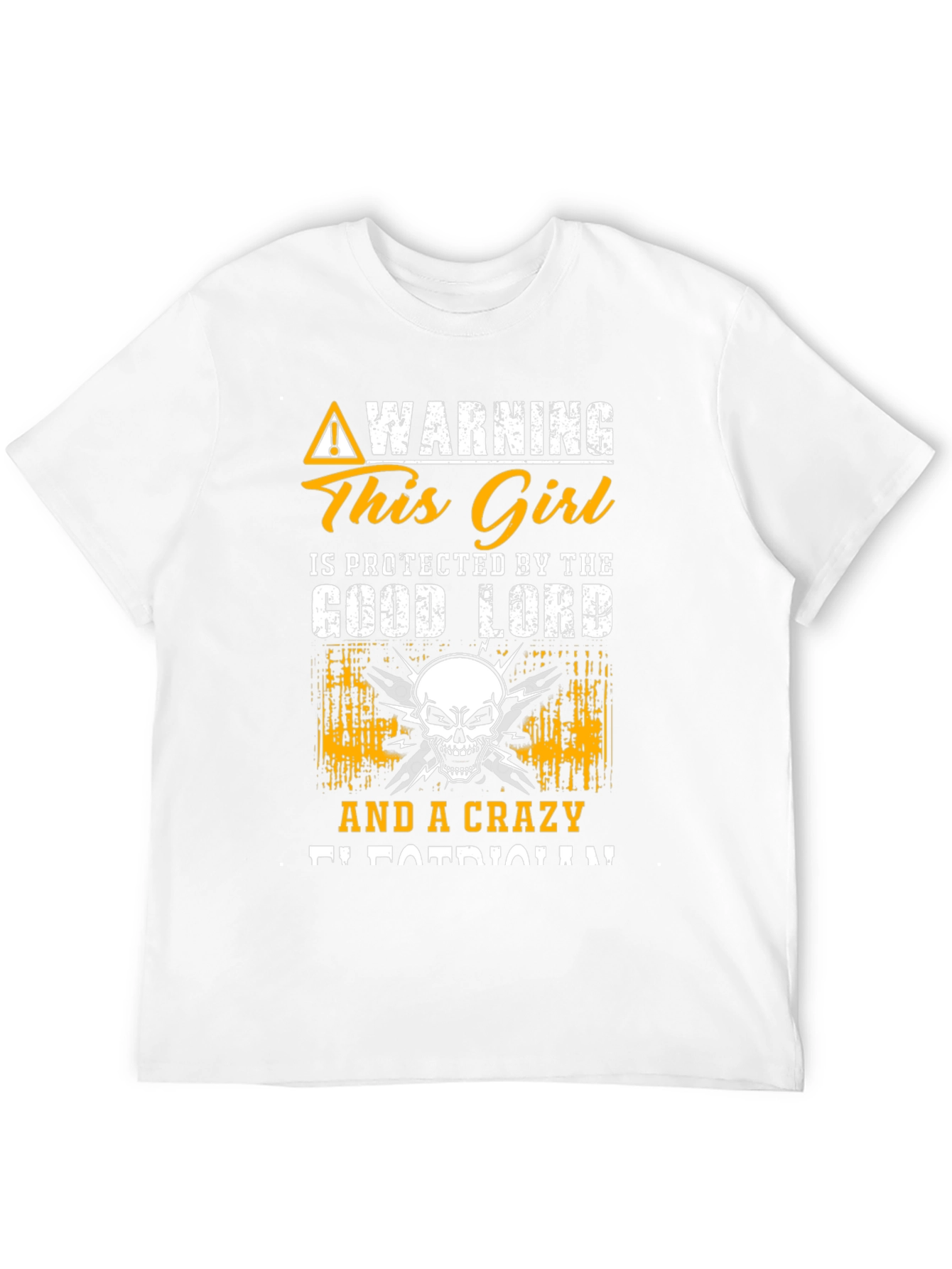 Warning Crazy Girl Electrician T-Shirt