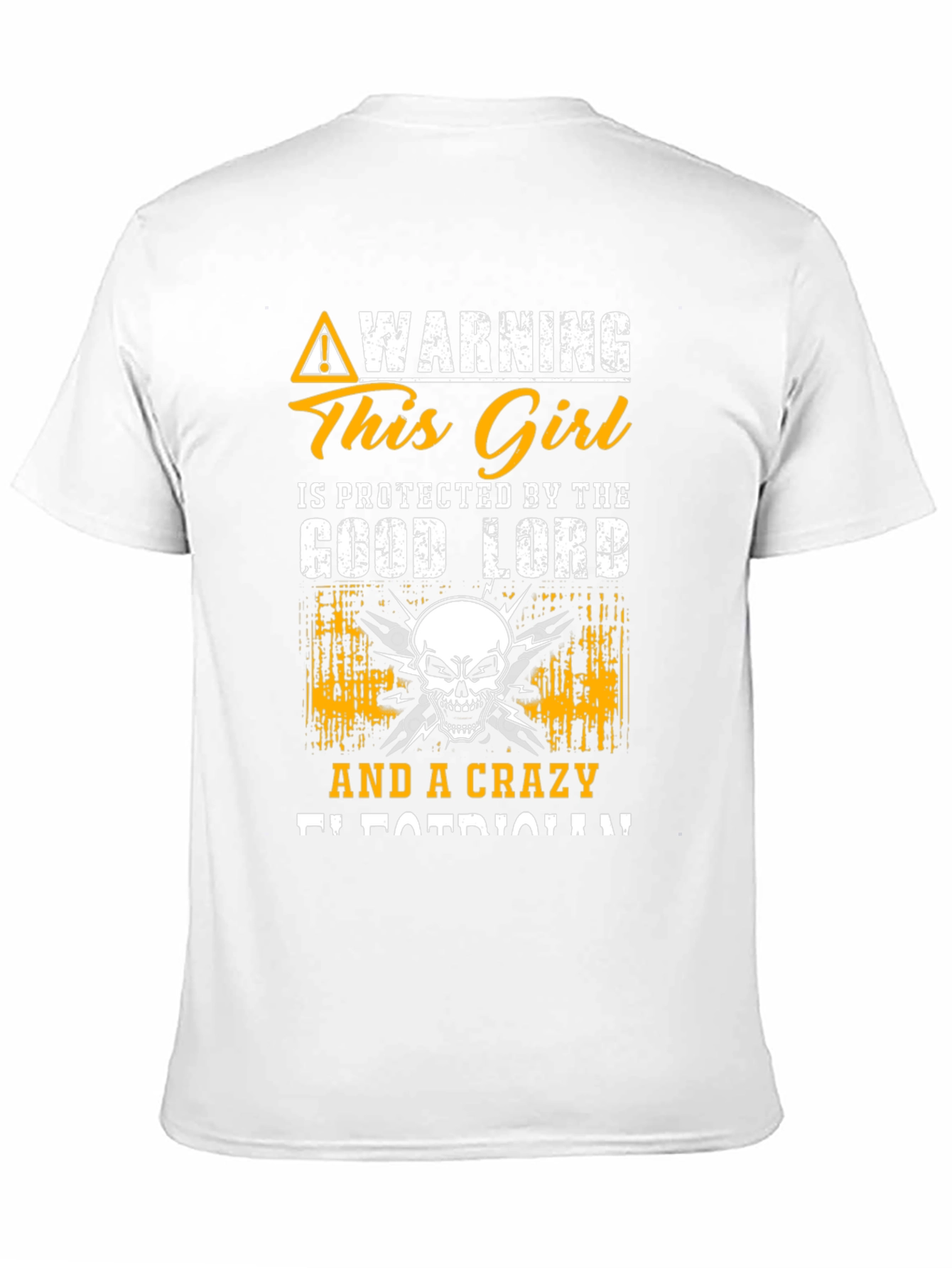 Warning Crazy Girl Electrician T-Shirt