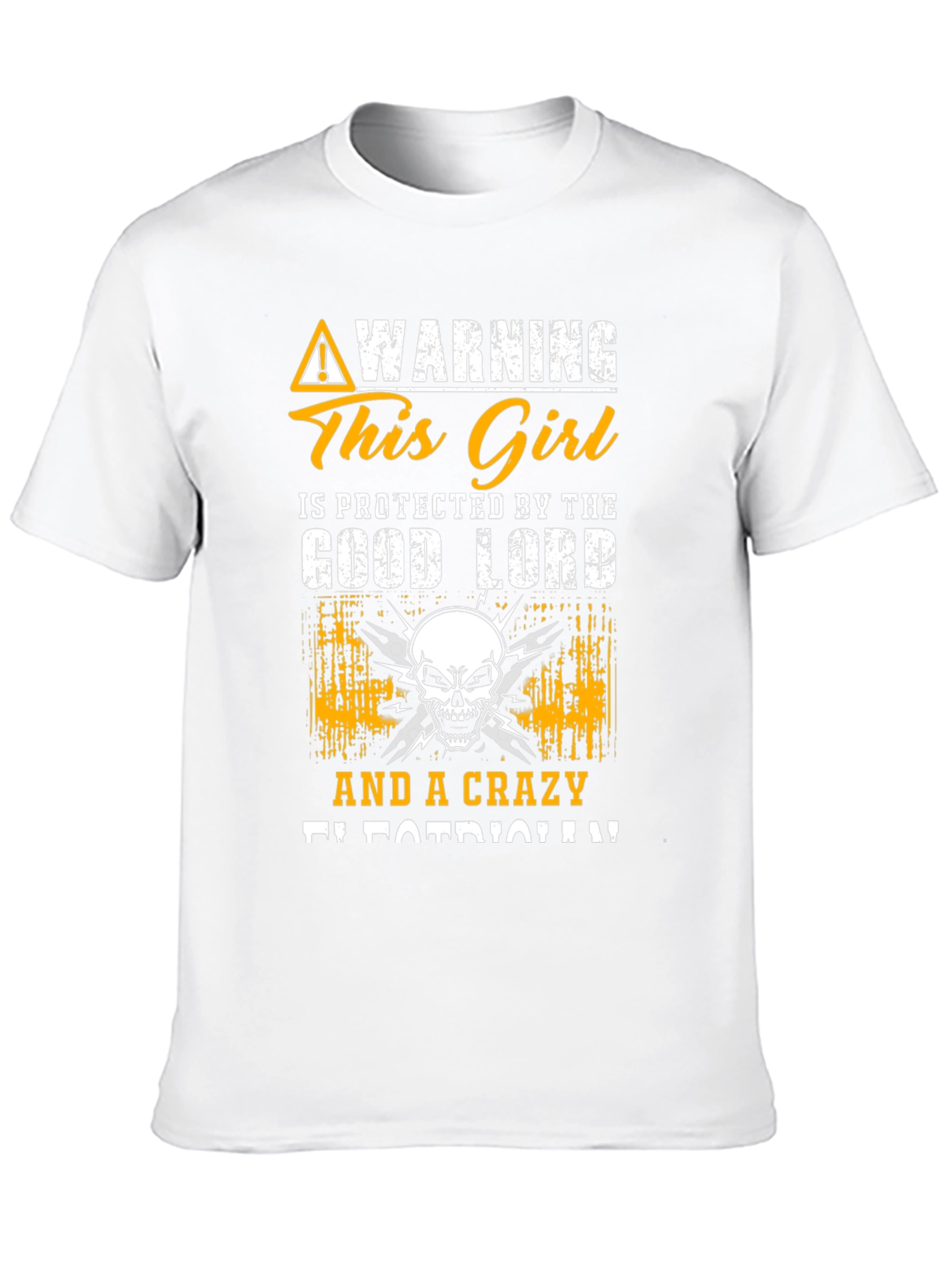Warning Crazy Girl Electrician T-Shirt