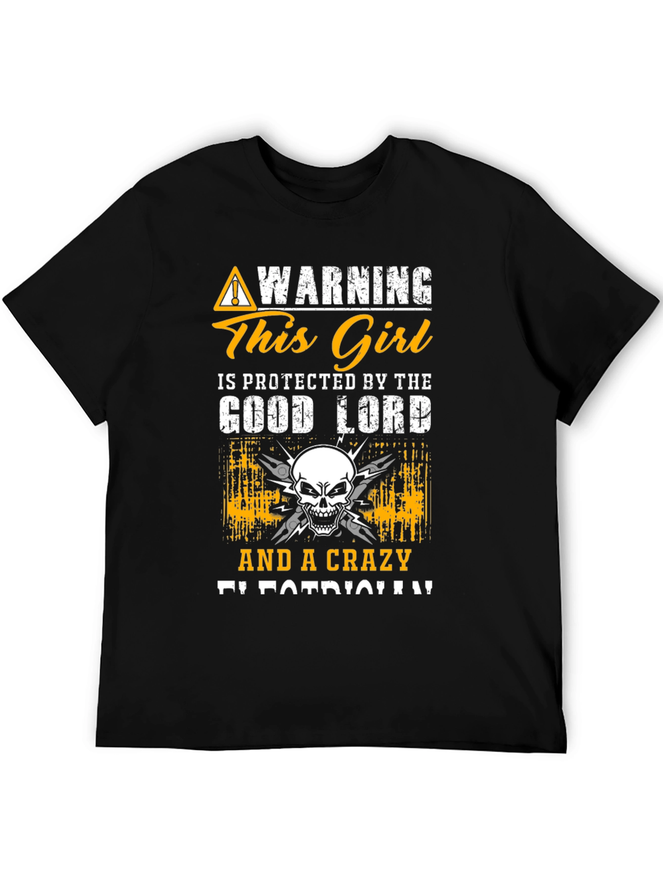 Warning Crazy Girl Electrician T-Shirt
