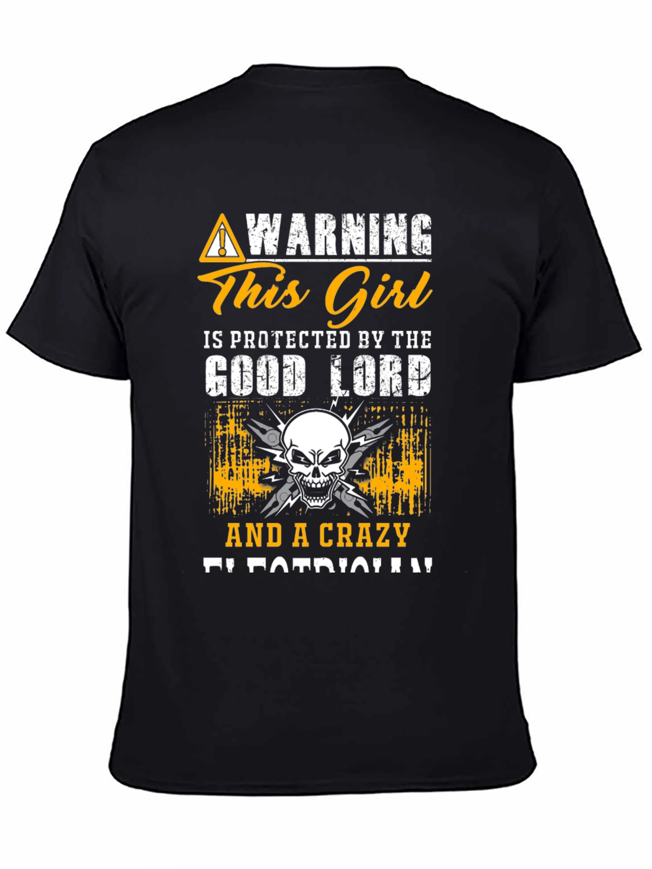 Warning Crazy Girl Electrician T-Shirt