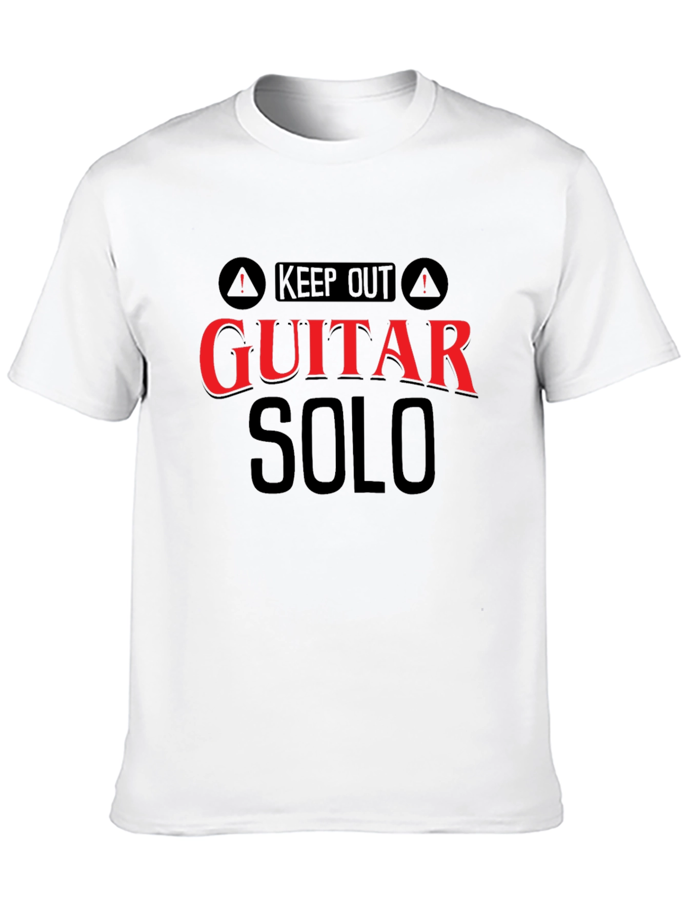 Keep Out Guitar Solo Funny Black T-Shirt