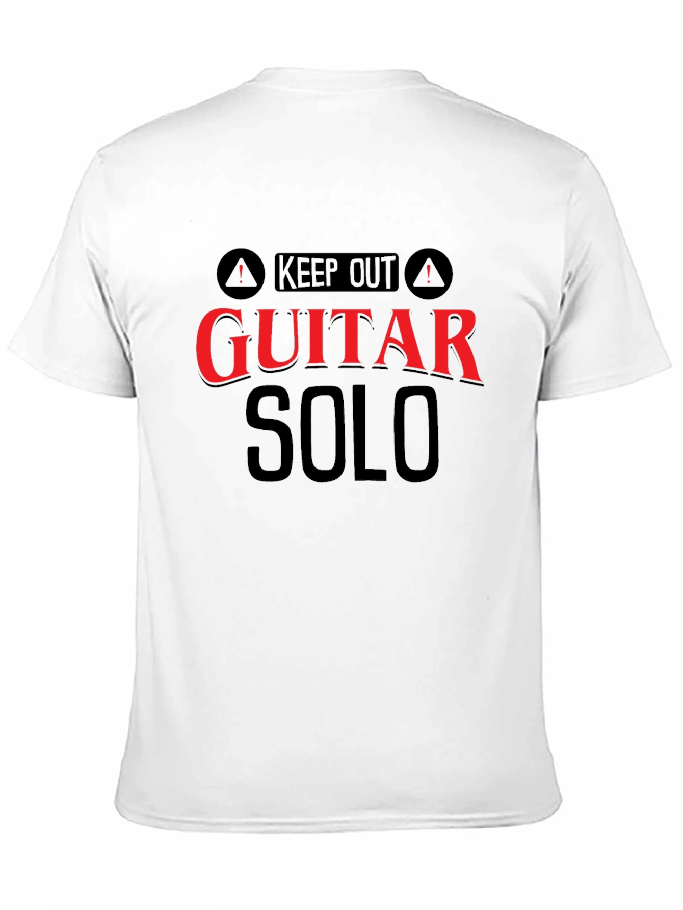 Keep Out Guitar Solo Funny Black T-Shirt