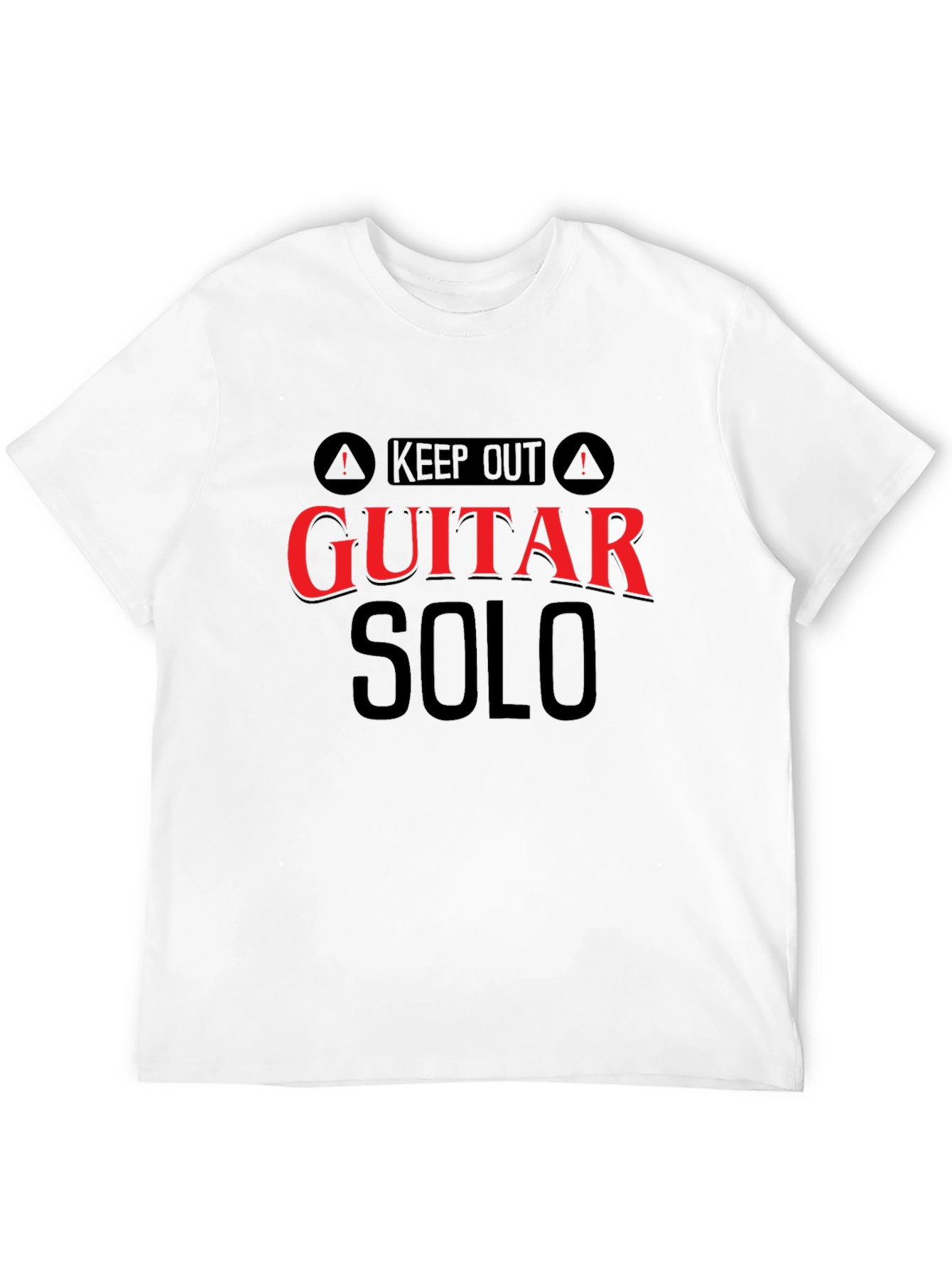 Keep Out Guitar Solo Funny Black T-Shirt