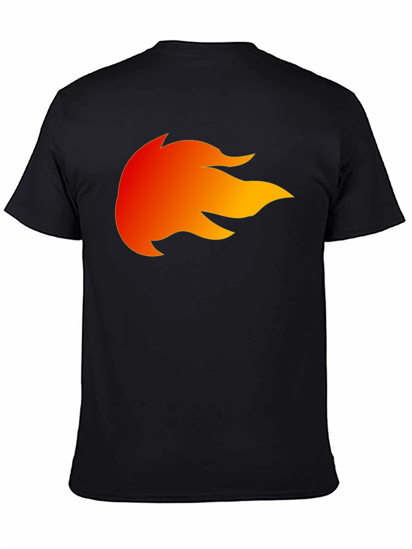 Fiery Flame Graphic Black T-Shirt