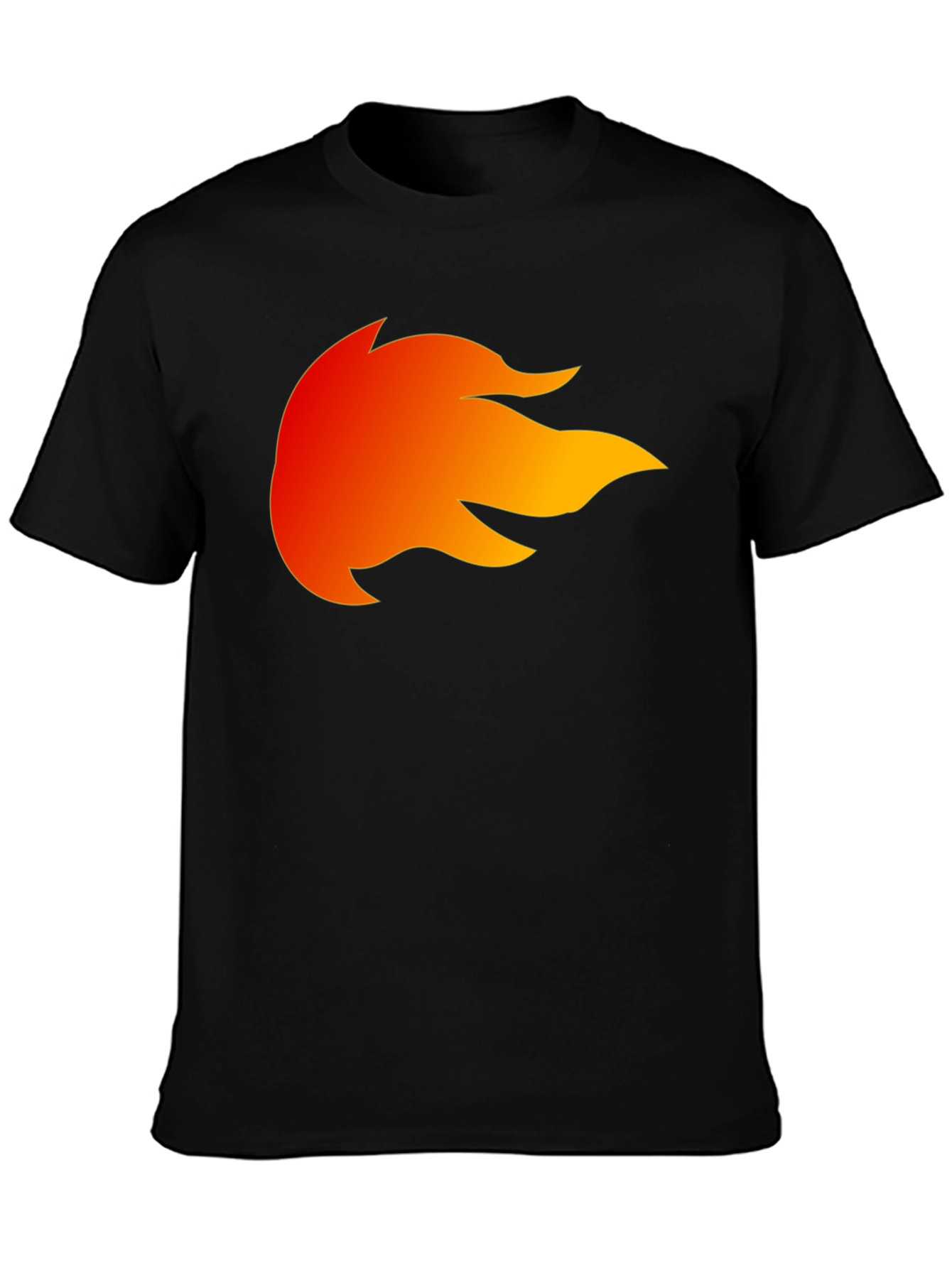 Fiery Flame Graphic Black T-Shirt