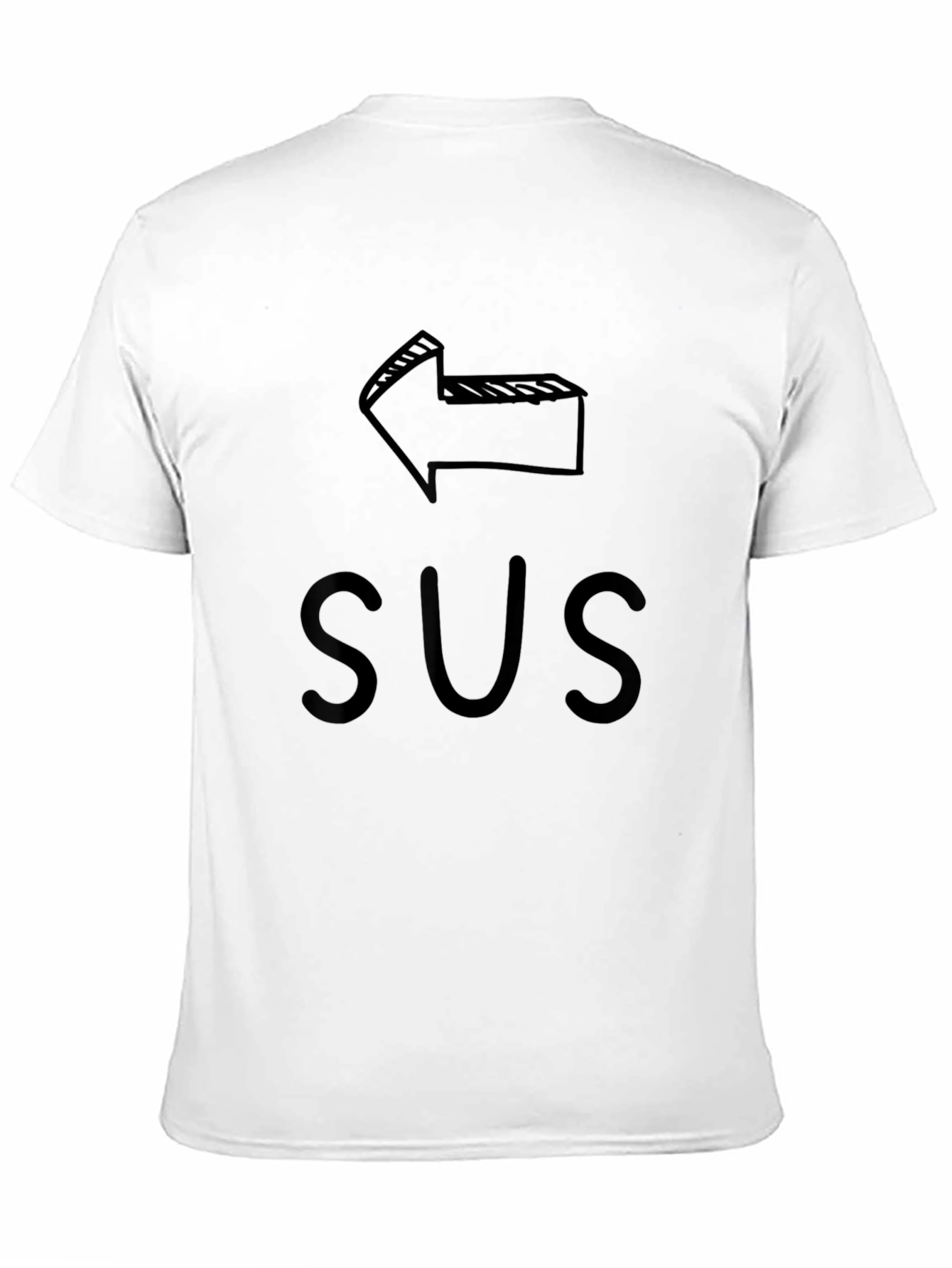 Sus Among Us Inspired Black Graphic Tee