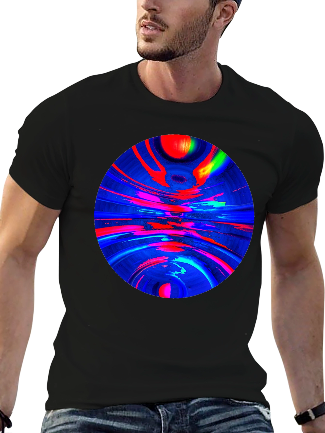 Abstract Circle Graphic T-Shirt