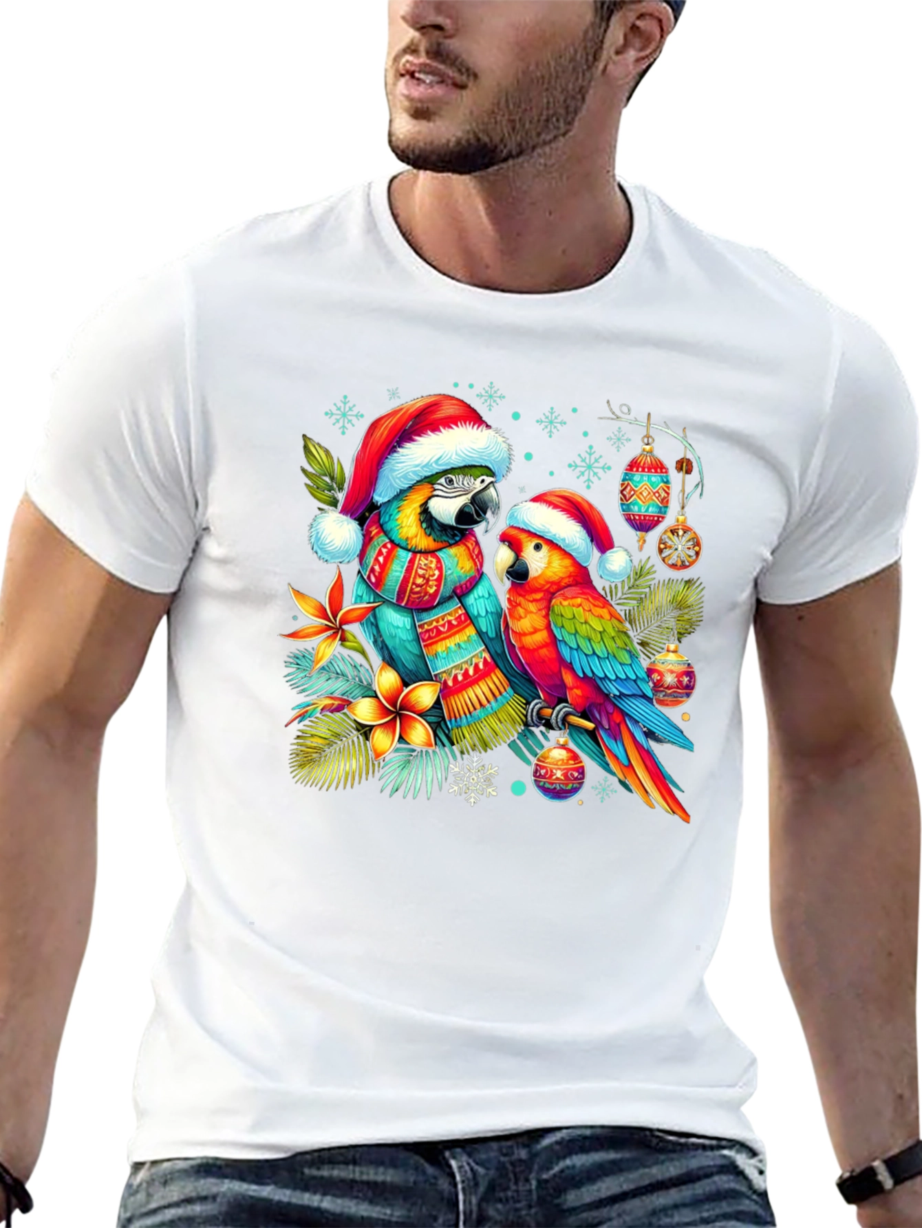 Christmas Parrots T-Shirt
