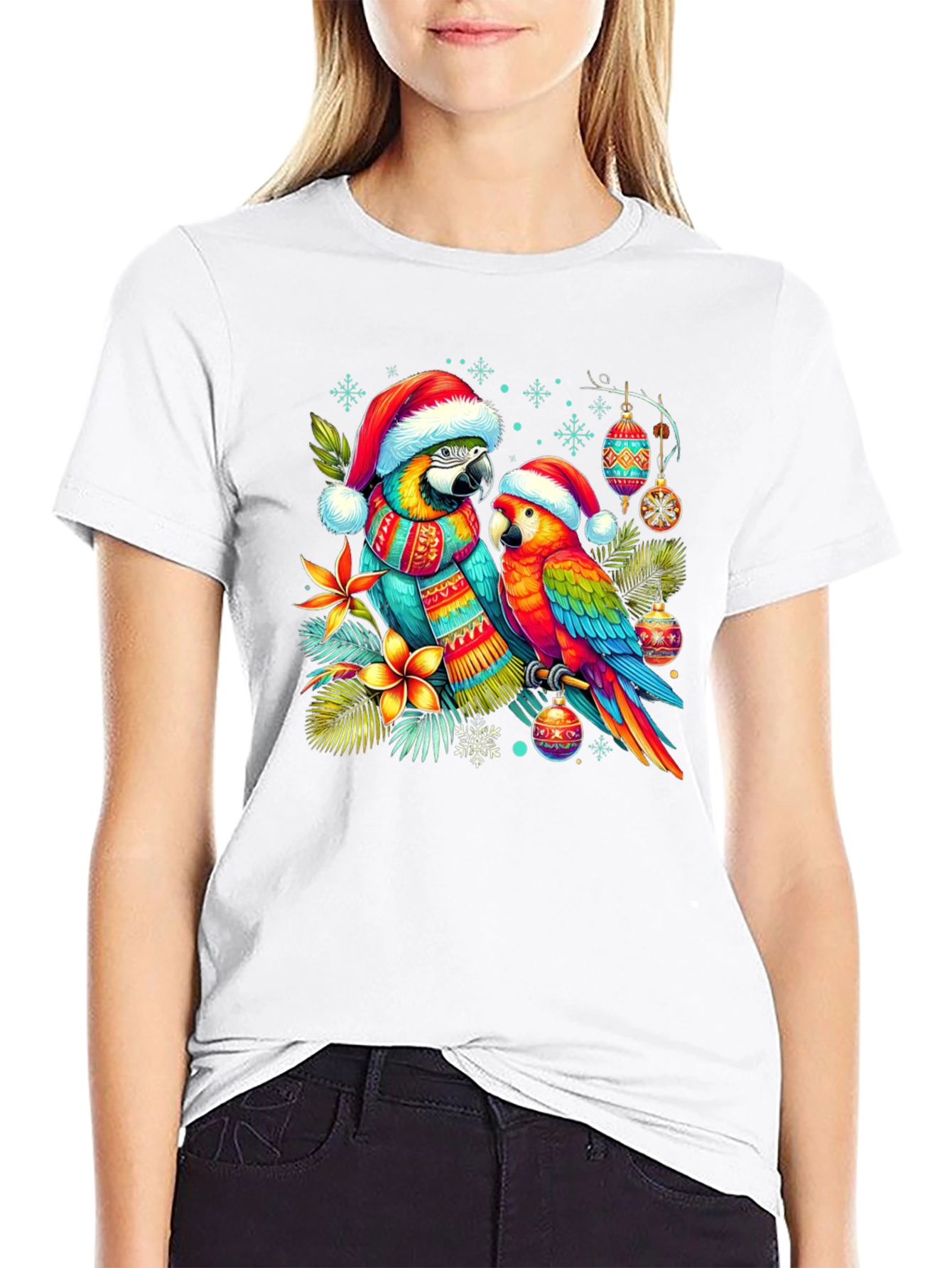 Christmas Parrots T-Shirt