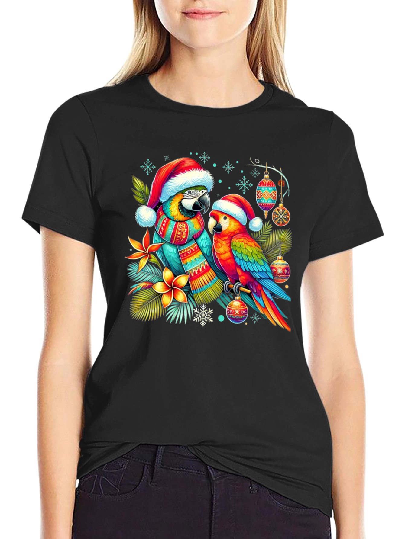Christmas Parrots T-Shirt