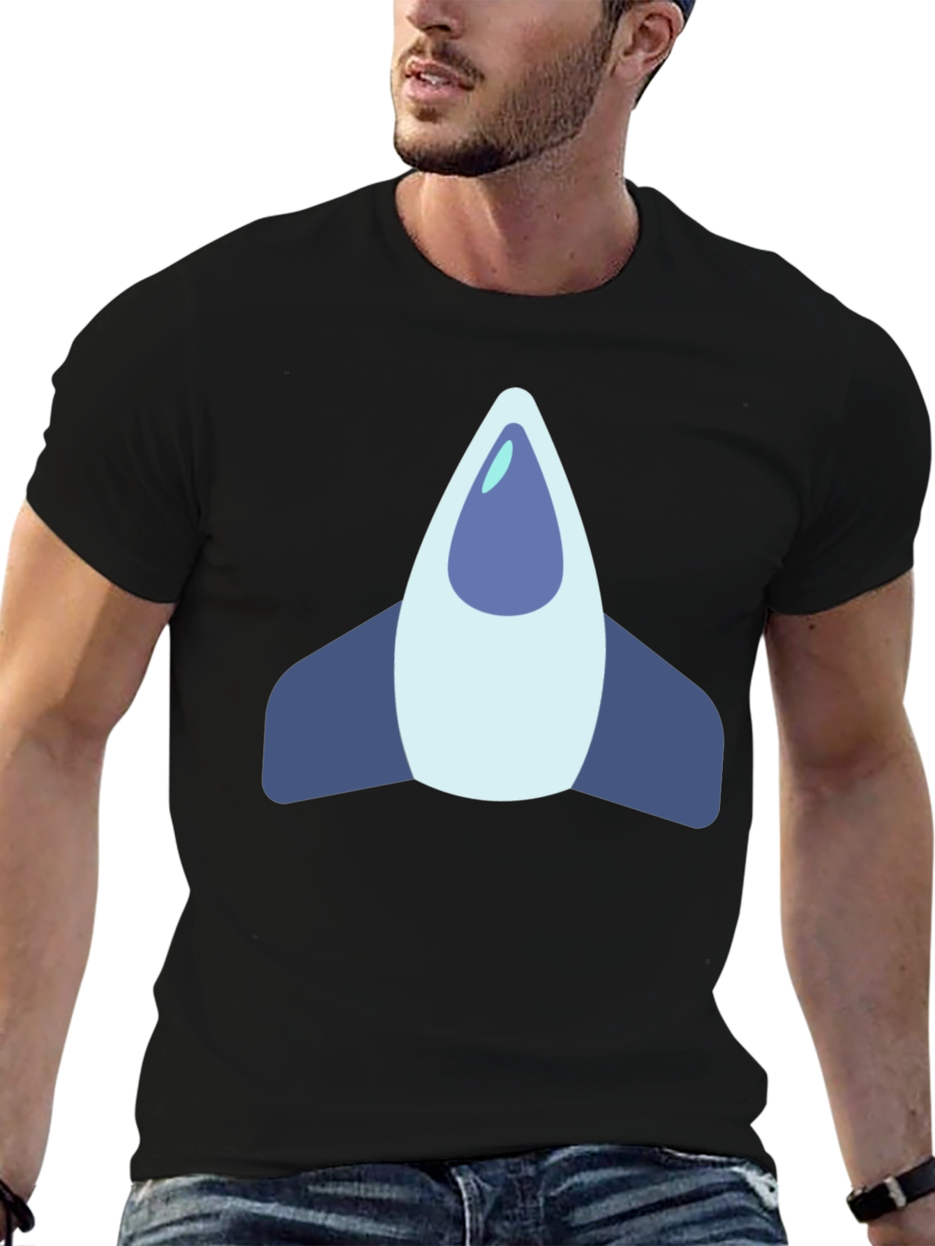 Rocket Graphic Black T-Shirt