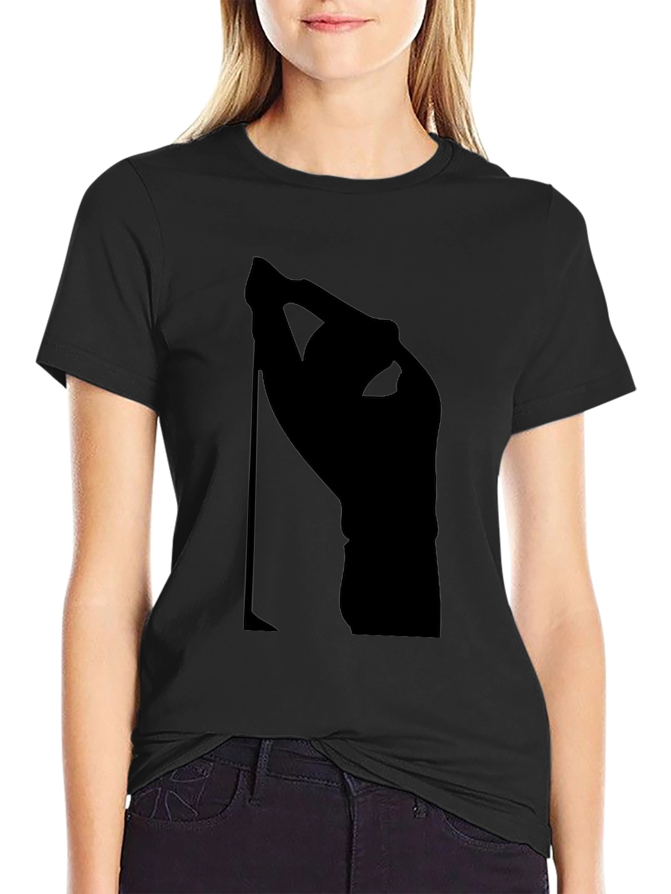 Modern Black Silhouette Graphic T-Shirt