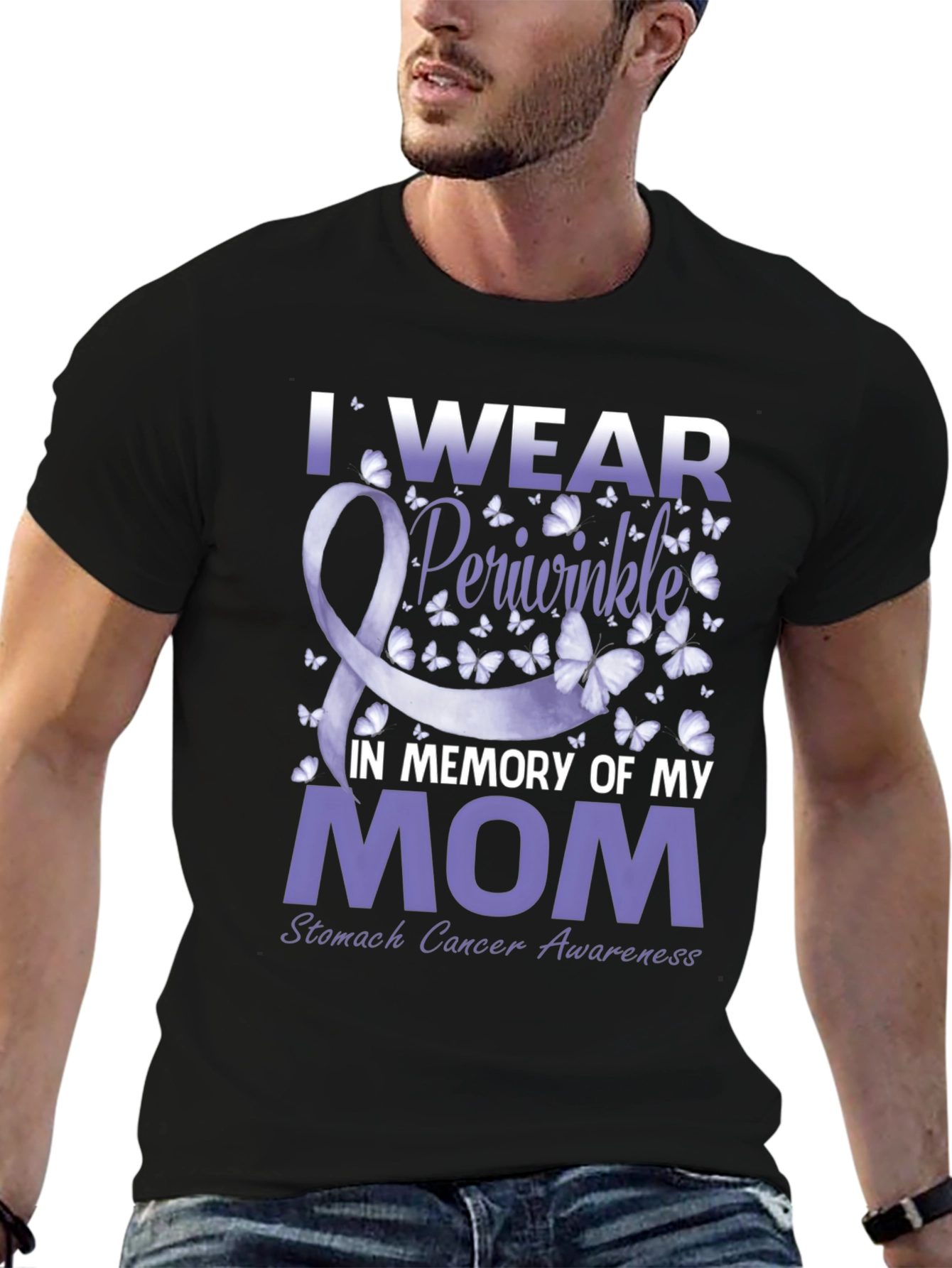I Wear Periwinkle Stomach Cancer Awareness T-Shirt