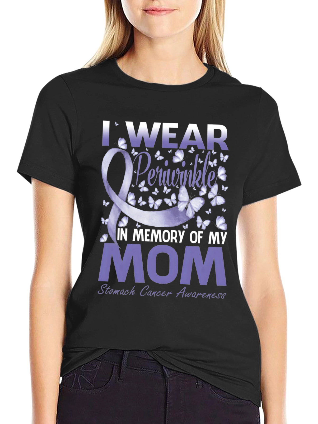 I Wear Periwinkle Stomach Cancer Awareness T-Shirt