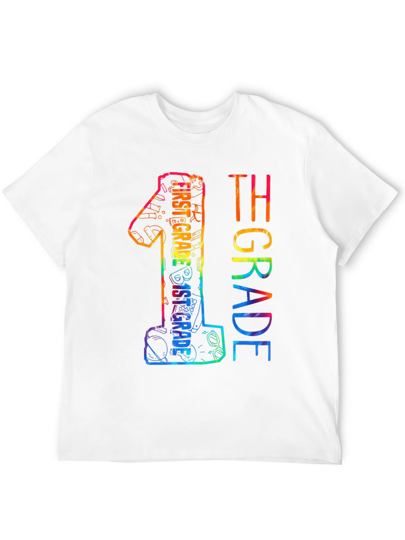 First Grade Rainbow Graphic Tee