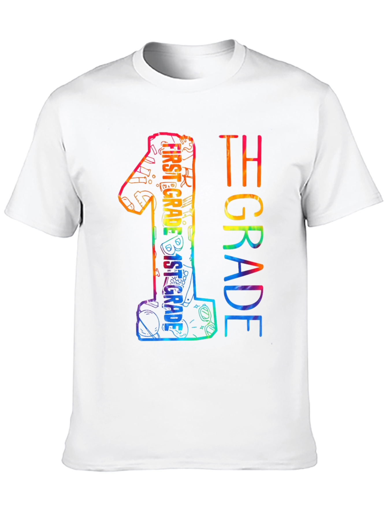 First Grade Rainbow Graphic Tee