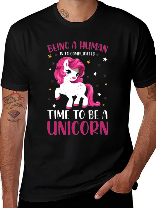 Being a Human Is Too Complicated Unicorn T-Shirt