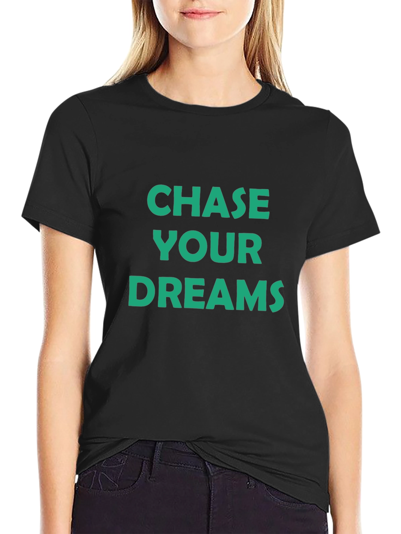 Chase Your Dreams Graphic Tee - Black