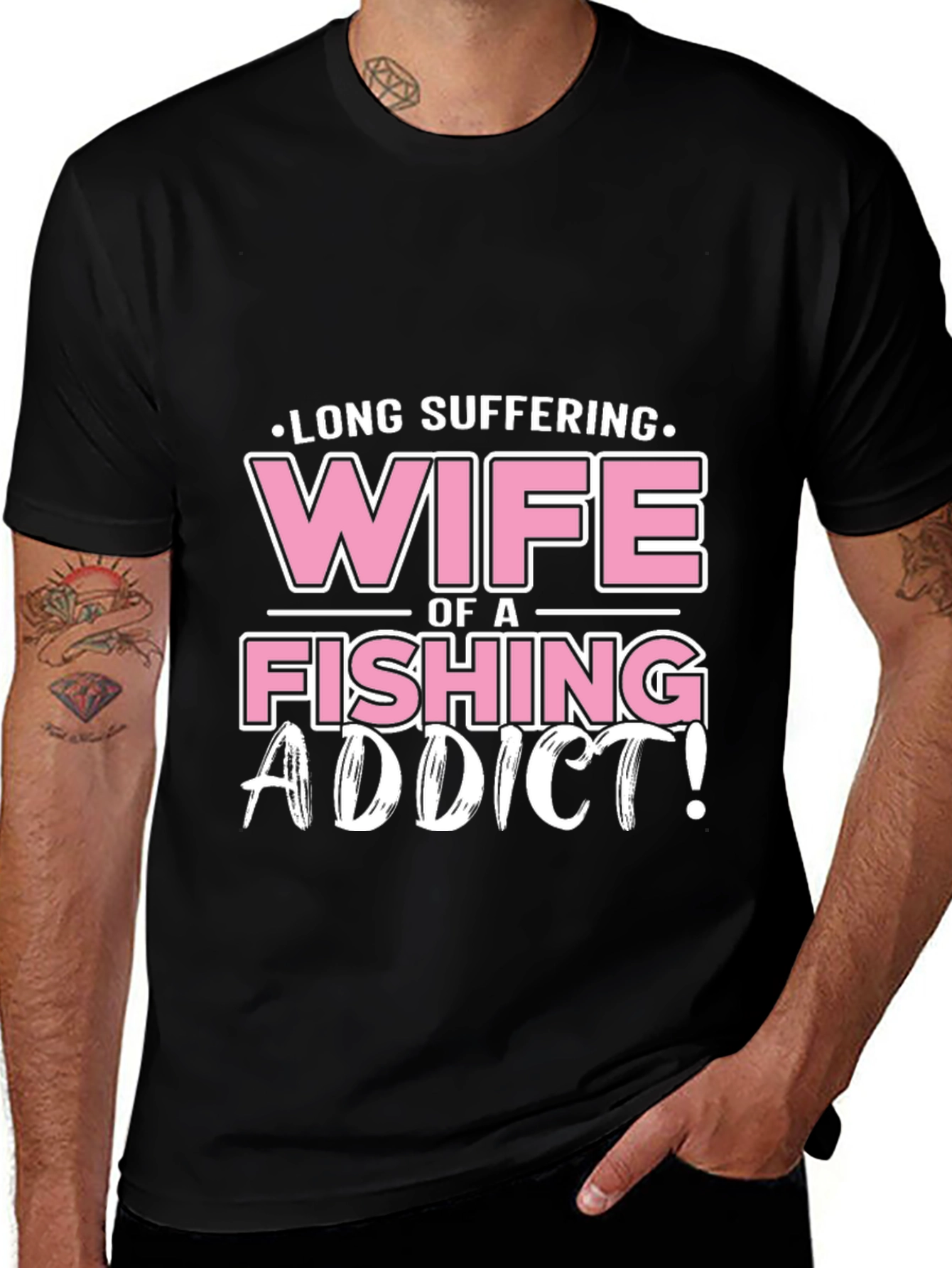 Long Suffering Wife of a Fishing Addict T-Shirt