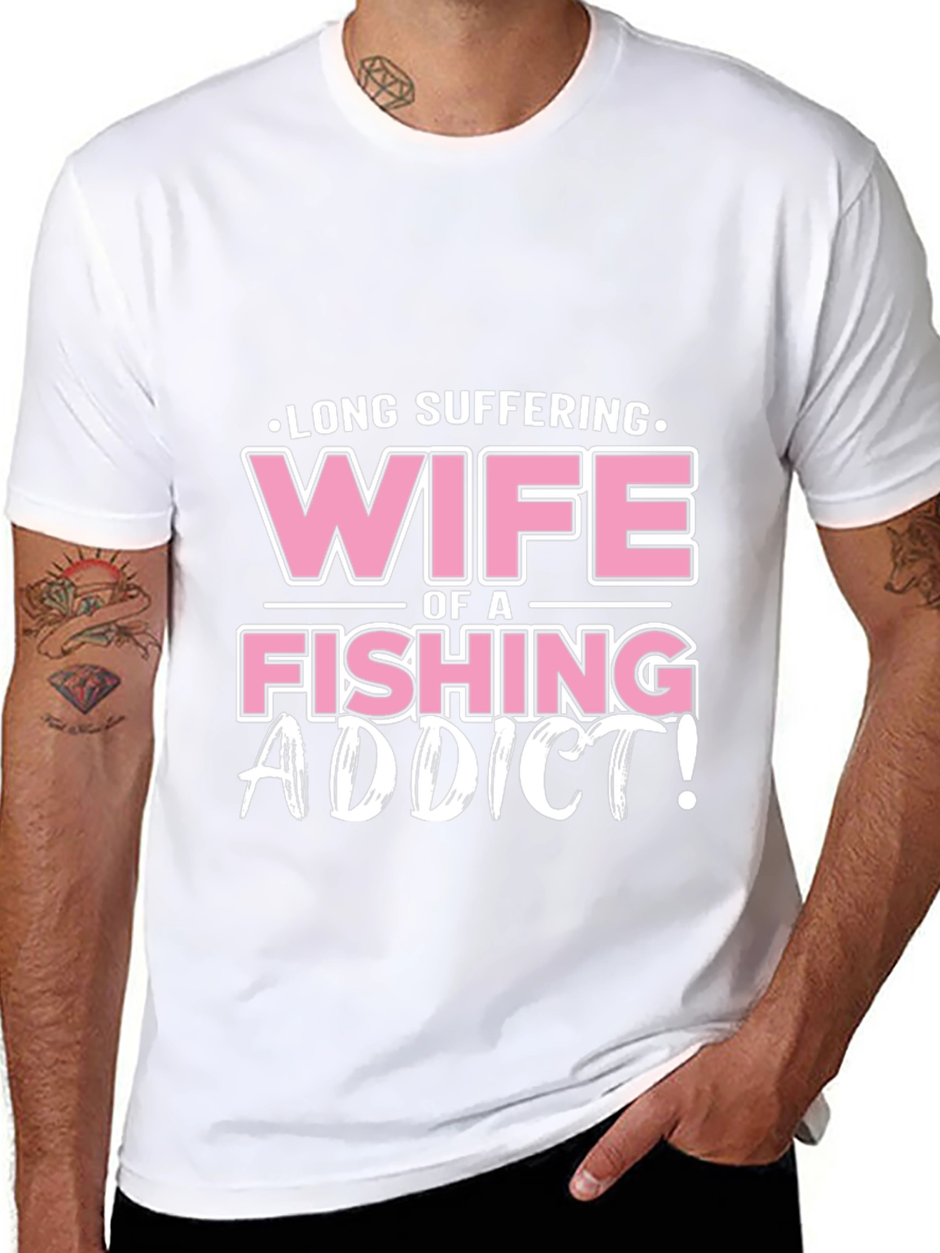 Long Suffering Wife of a Fishing Addict T-Shirt