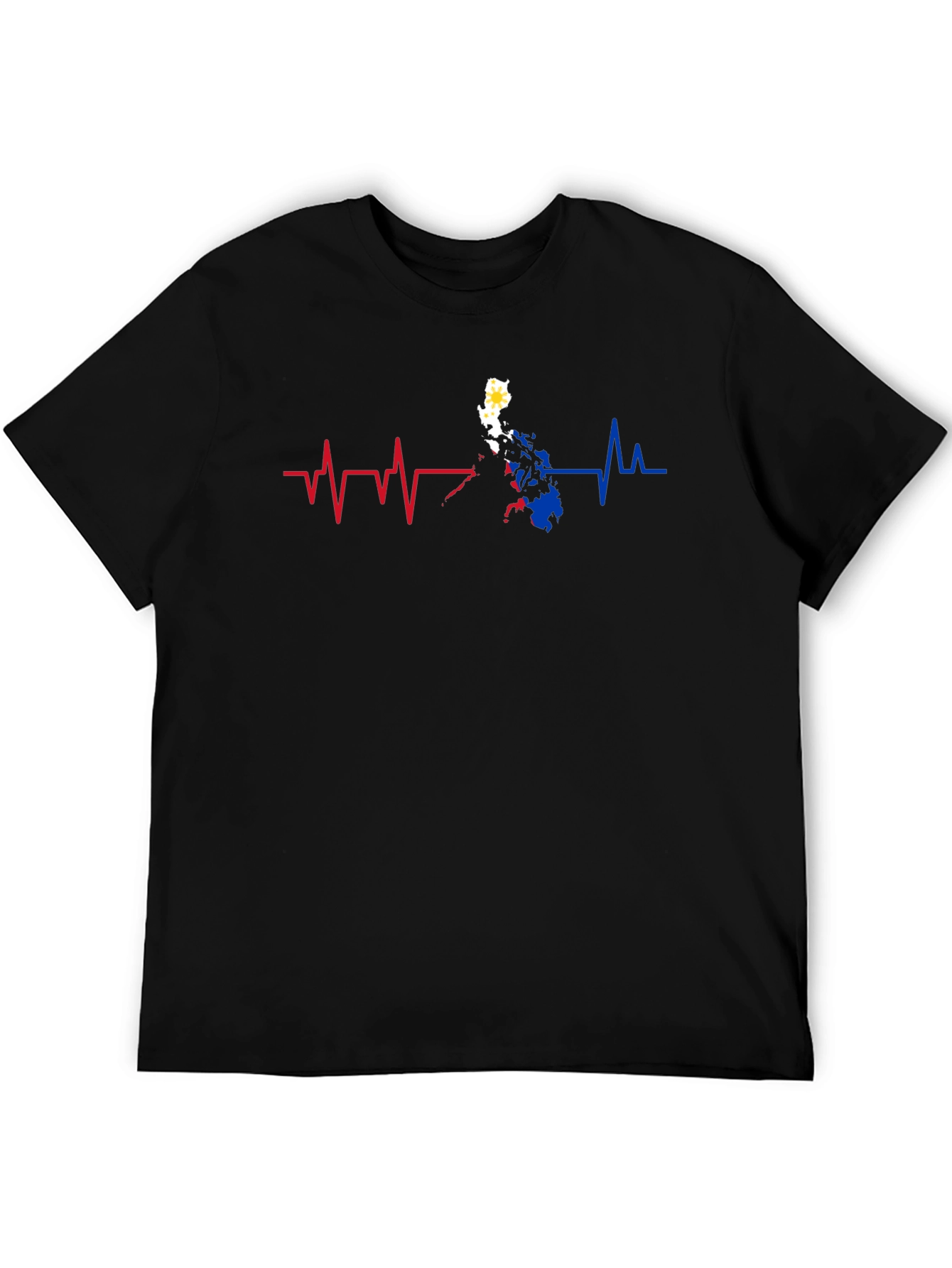 Philippines Heartbeat Black T-Shirt
