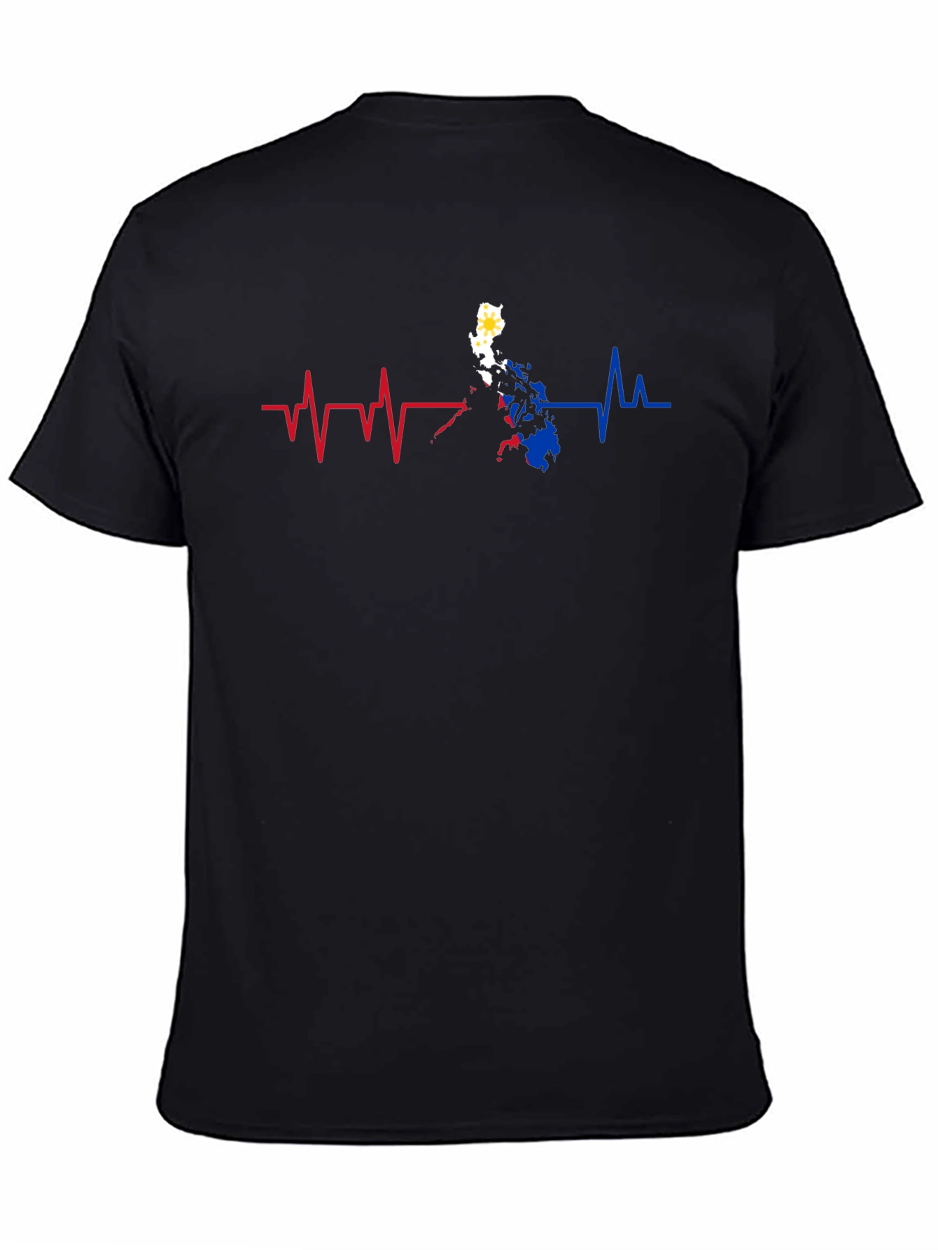 Philippines Heartbeat Black T-Shirt