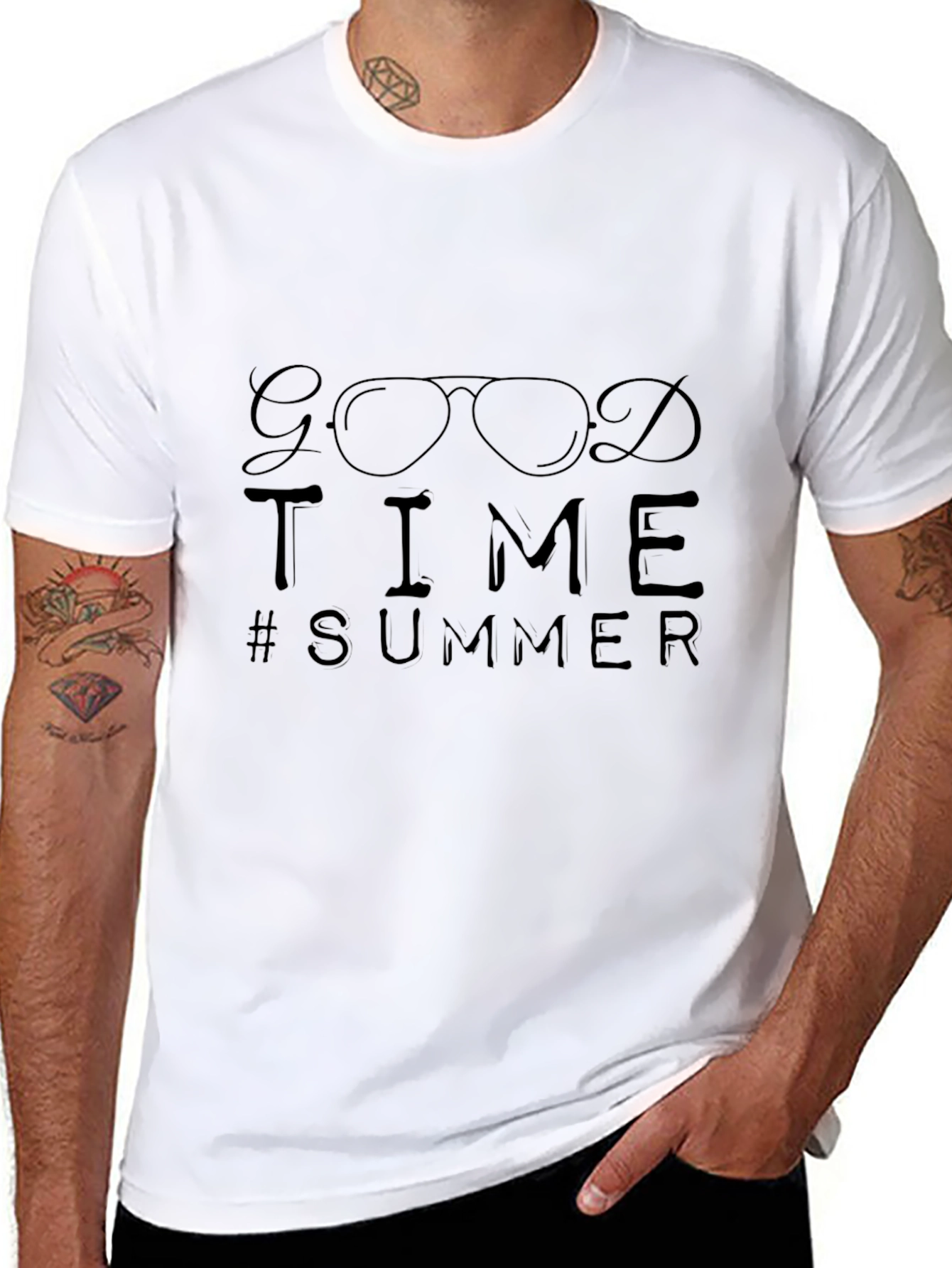 Good Time Summer Black Graphic Tee Shirt