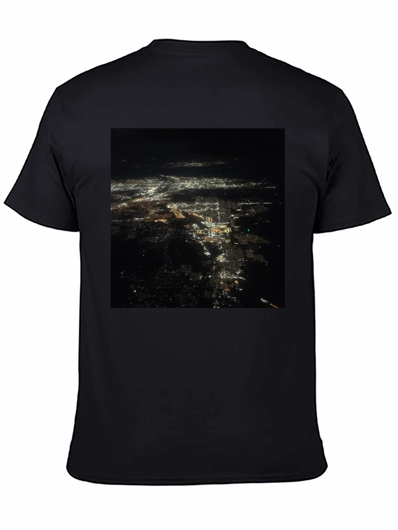 City Lights Print Black T-Shirt