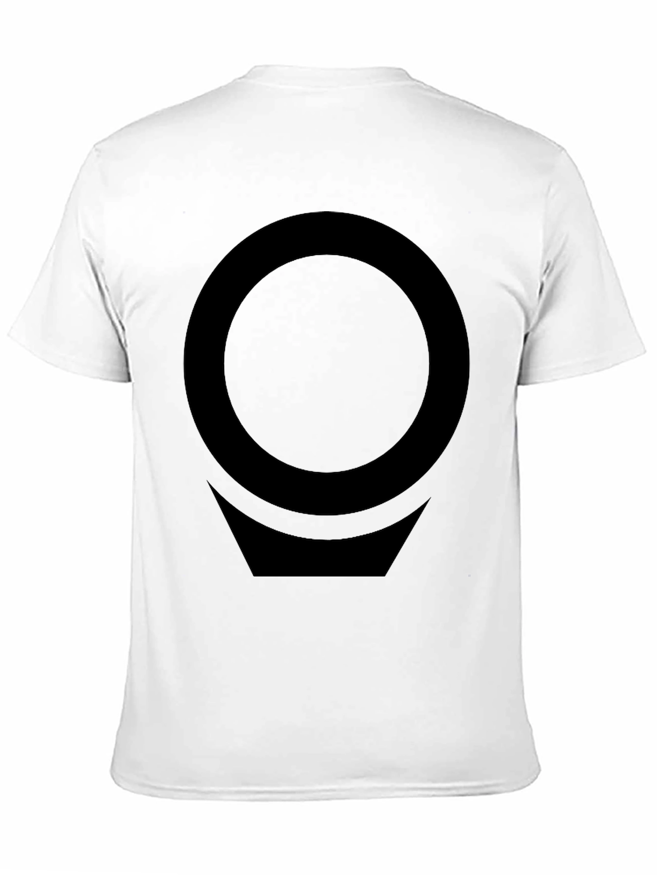 Modern Graphic T-Shirt - Black Circle & Chevron Design