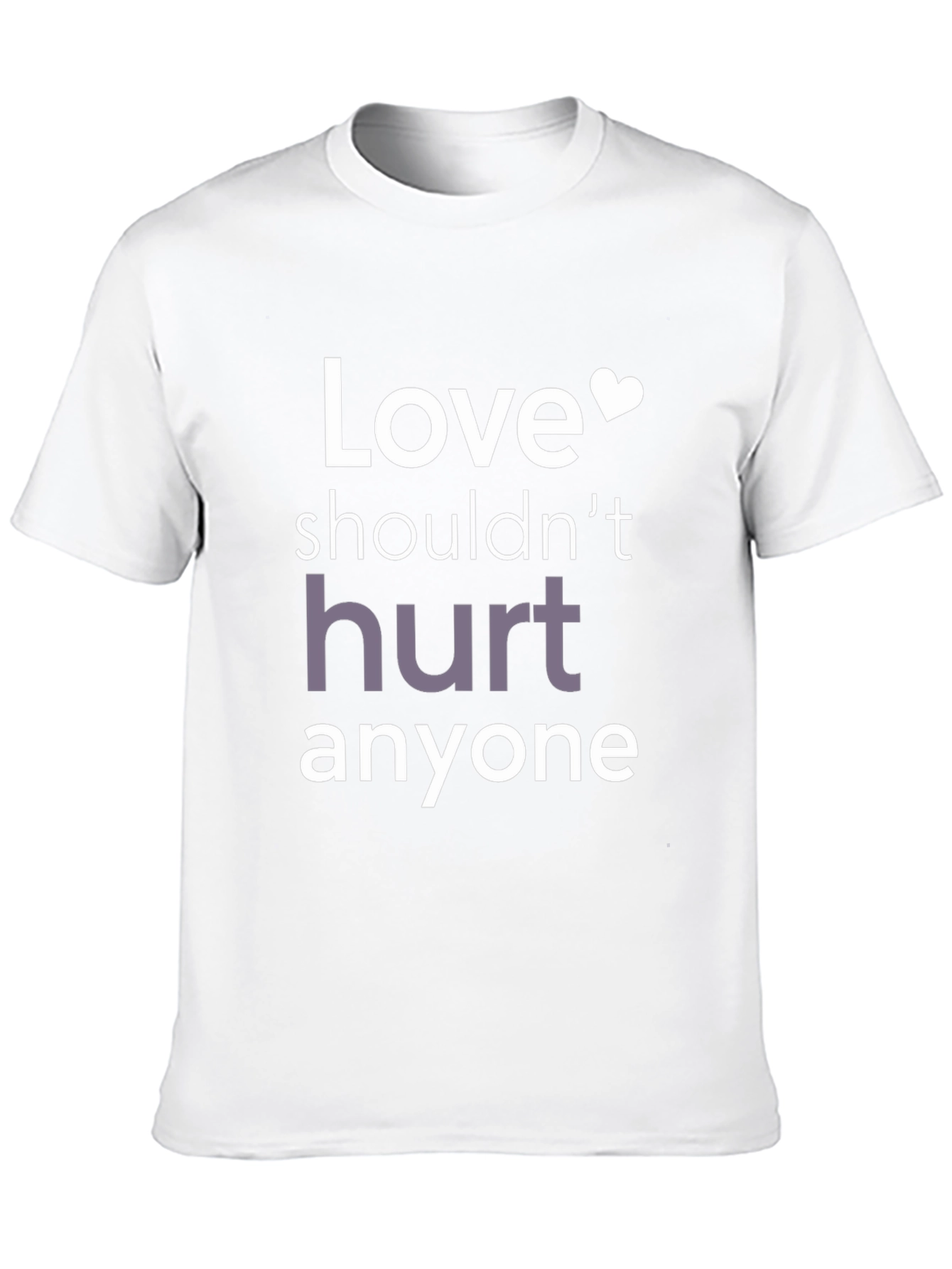 Love Shouldnt Hurt Black Graphic T-Shirt