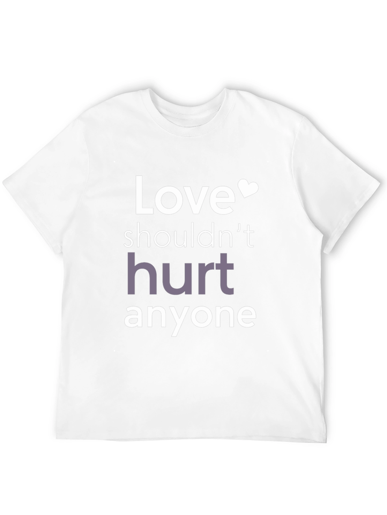 Love Shouldnt Hurt Black Graphic T-Shirt