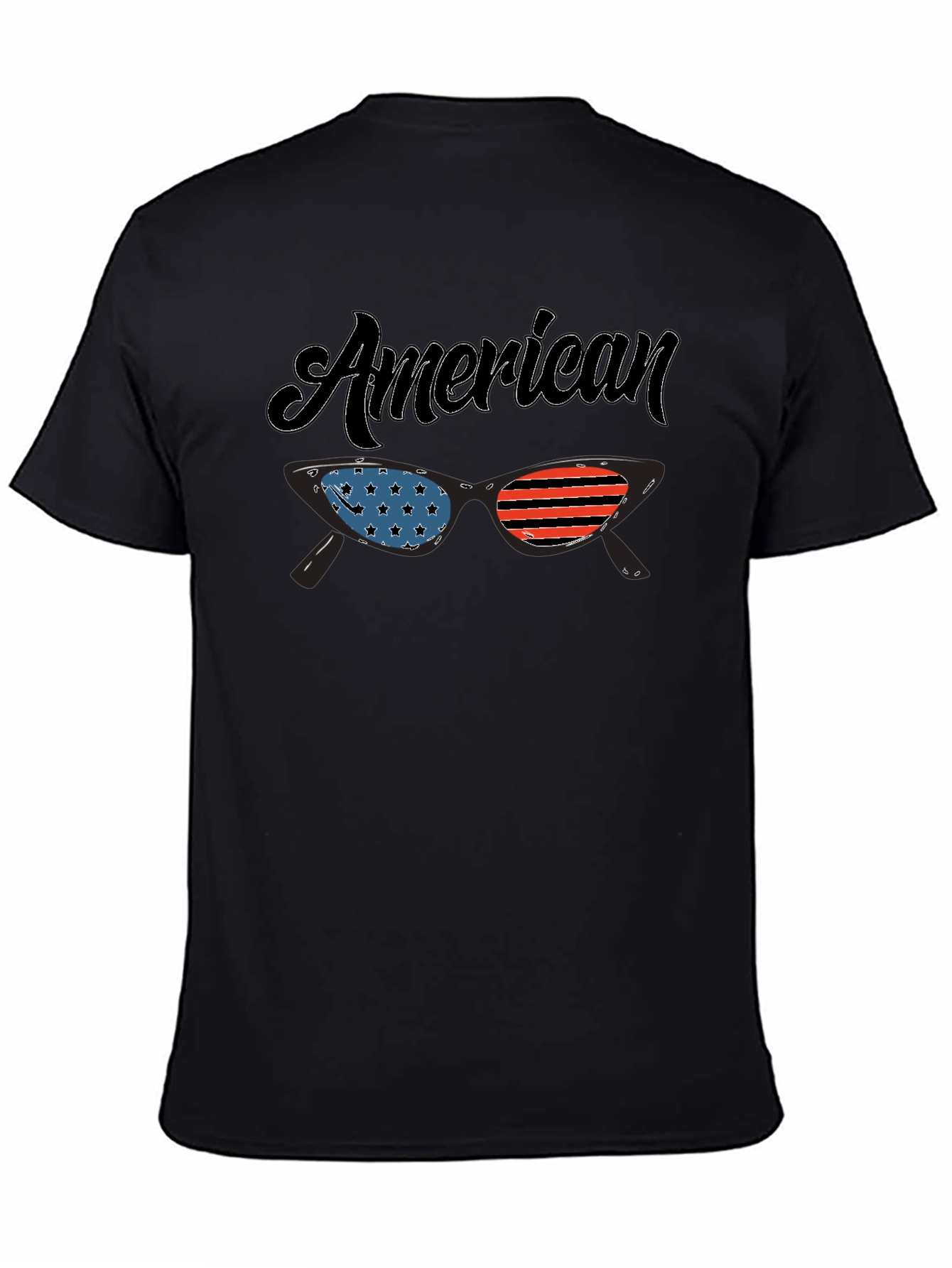 American Flag Sunglasses Graphic T-Shirt