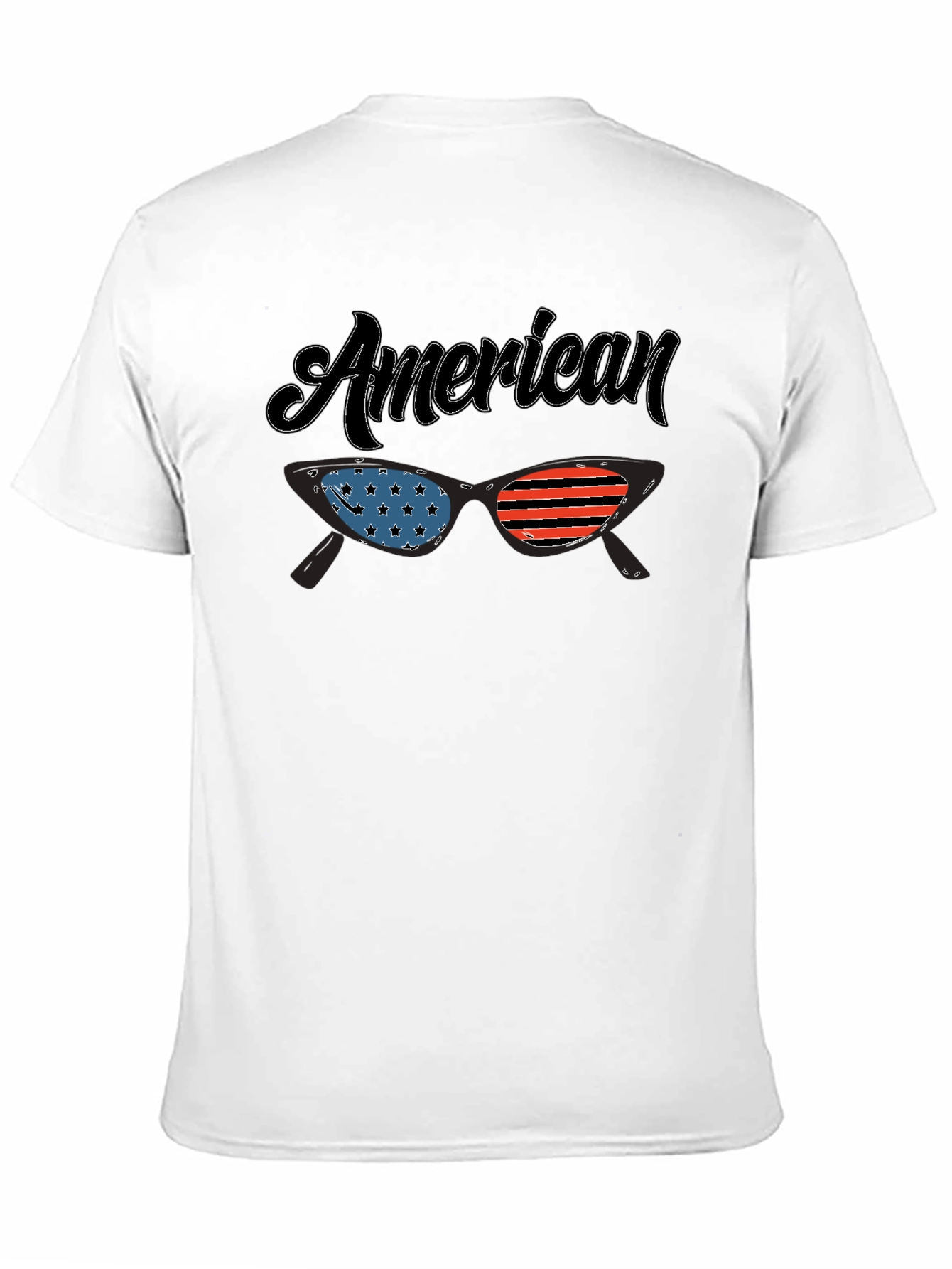American Flag Sunglasses Graphic T-Shirt