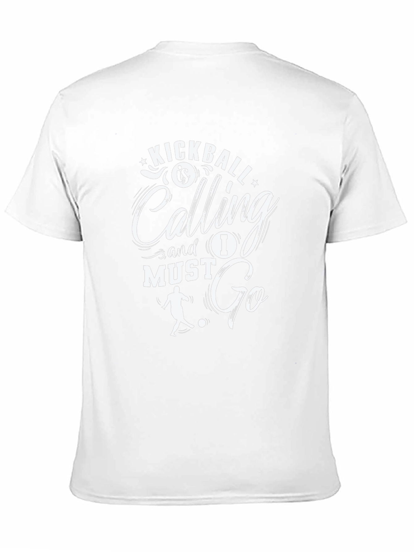 Kickball Calling Mens Black Graphic T-Shirt