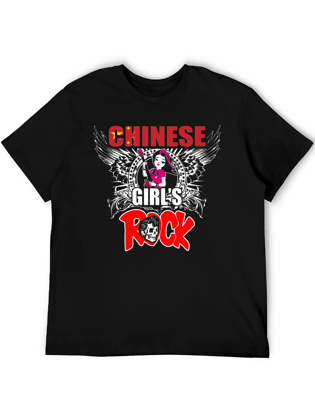 Chinese Girls Rock Graphic T-Shirt