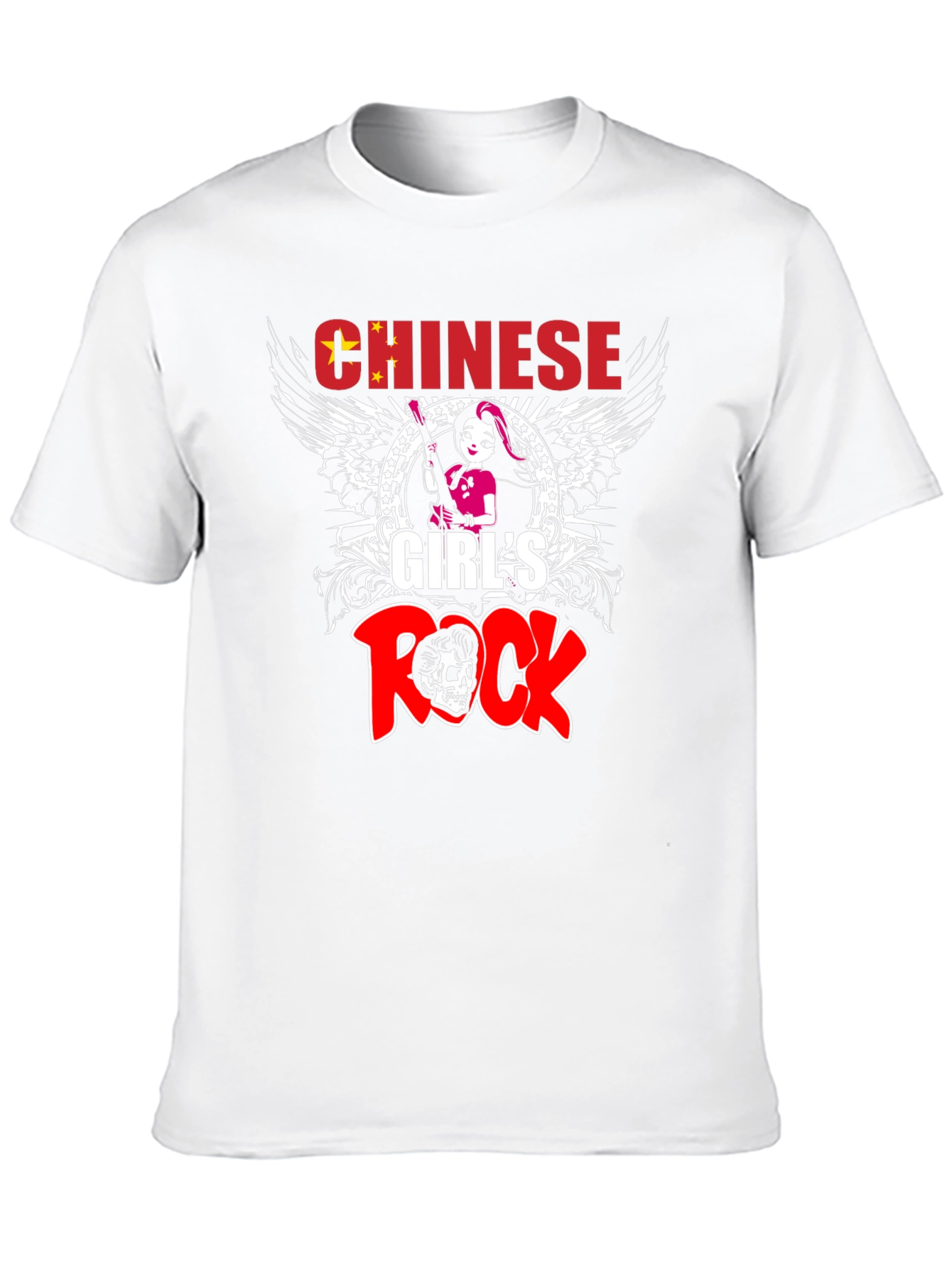Chinese Girls Rock Graphic T-Shirt
