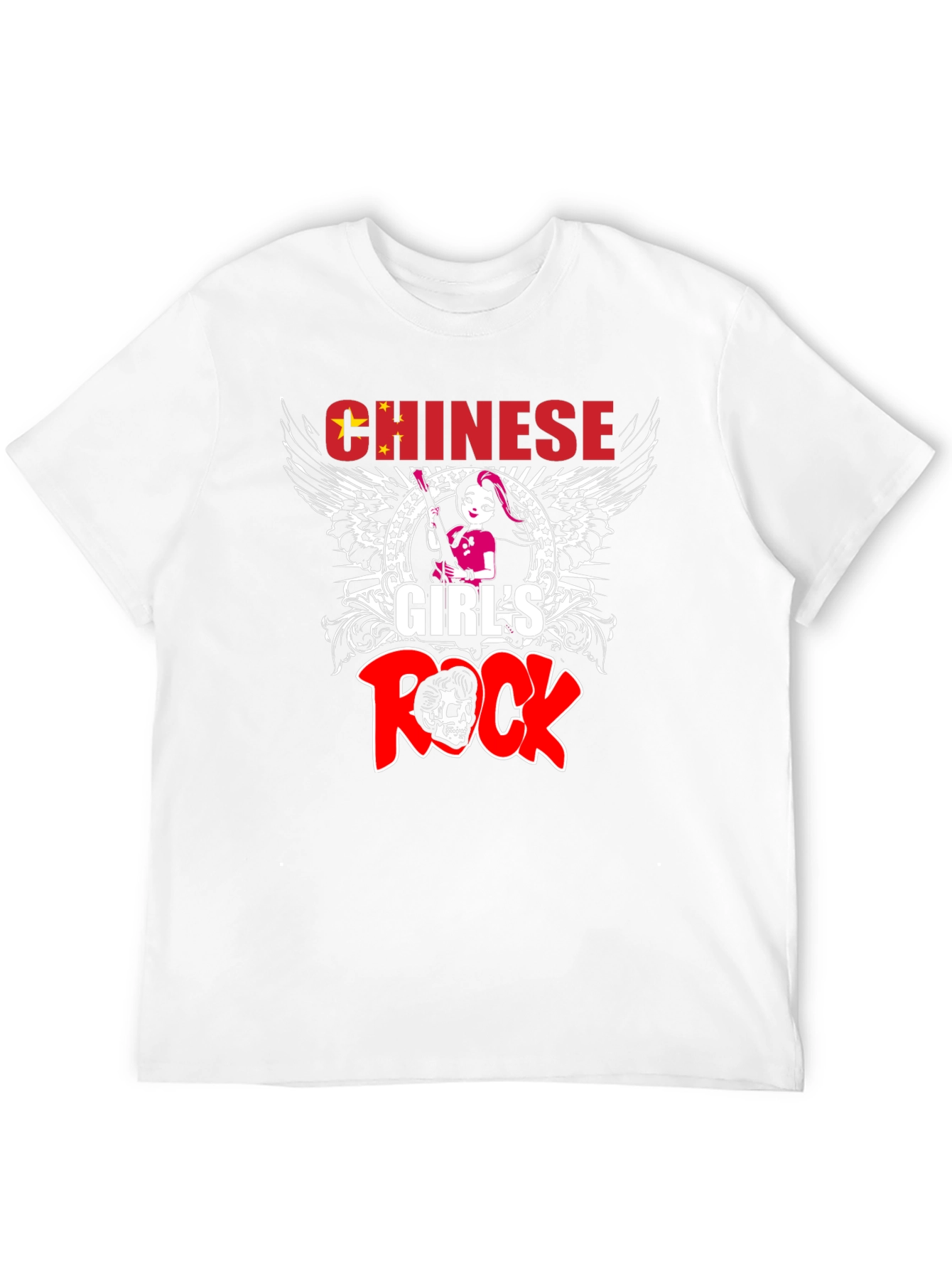 Chinese Girls Rock Graphic T-Shirt