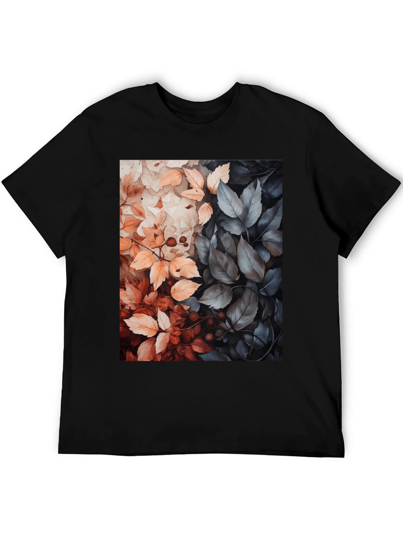 Autumn Leaves Graphic Tee - Stylish Nature Design