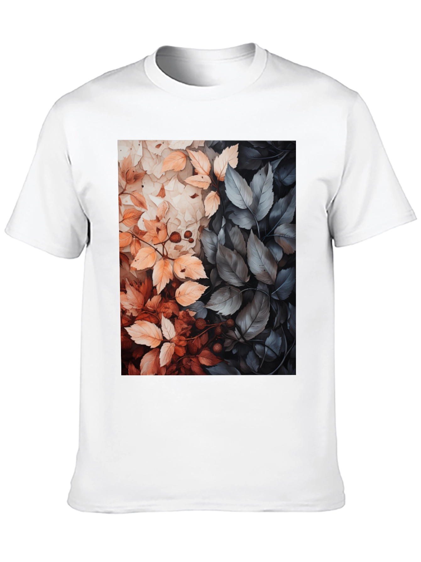 Autumn Leaves Graphic Tee - Stylish Nature Design